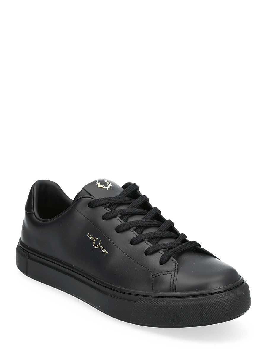 Fred Perry - B71 LEATHER - niedriger schnitt - black/gold - 0