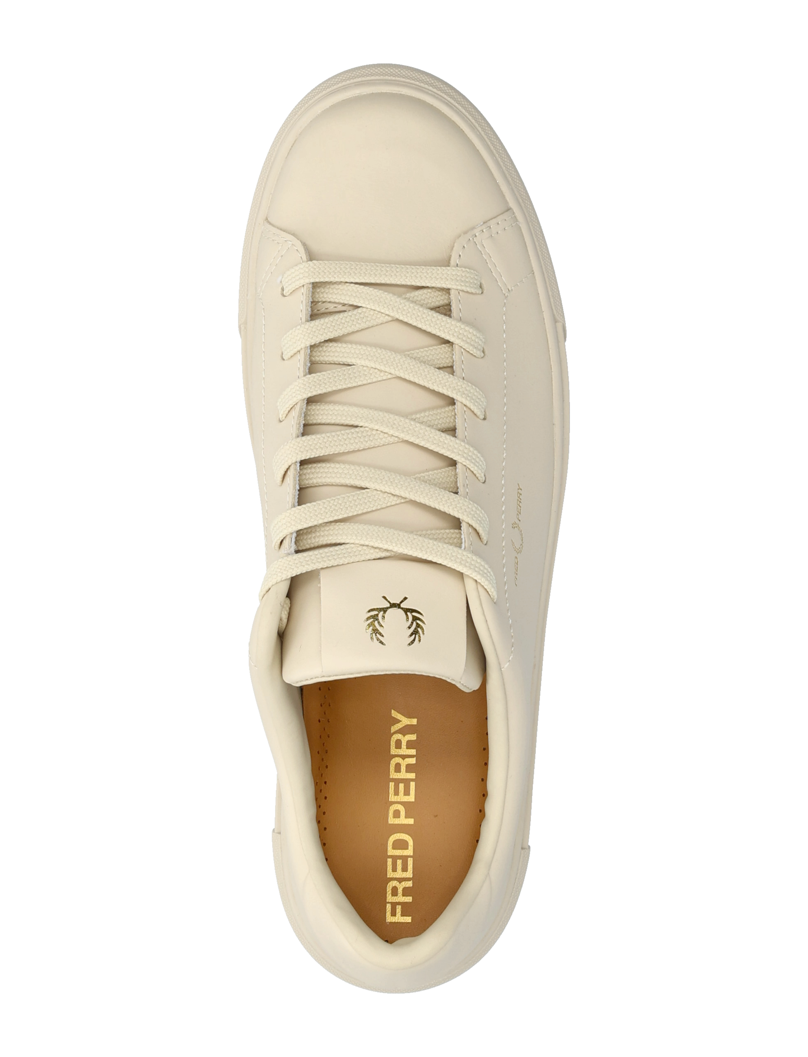 Fred Perry - B71 LEATHER - män - oatmeal/gold - 3