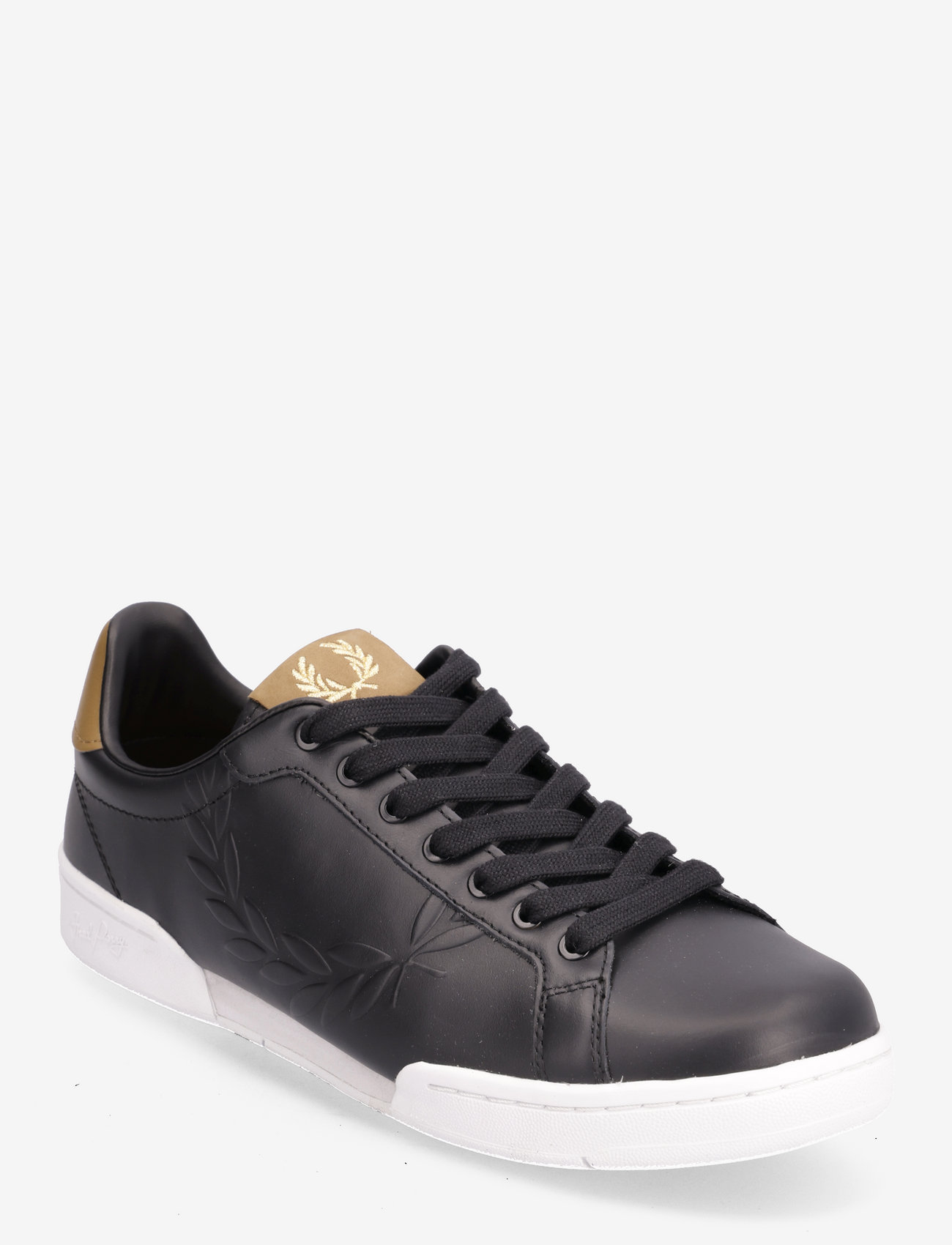 Fred Perry - B721 LEATHER/BRANDED - lav ankel - black - 0