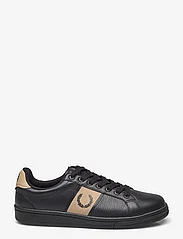 Fred Perry - B721 LTHR/BRANDED WEBBING - lave sneakers - black/warm stone - 1
