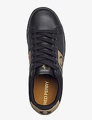 Fred Perry - B721 LTHR/BRANDED WEBBING - lave sneakers - black/warm stone - 3