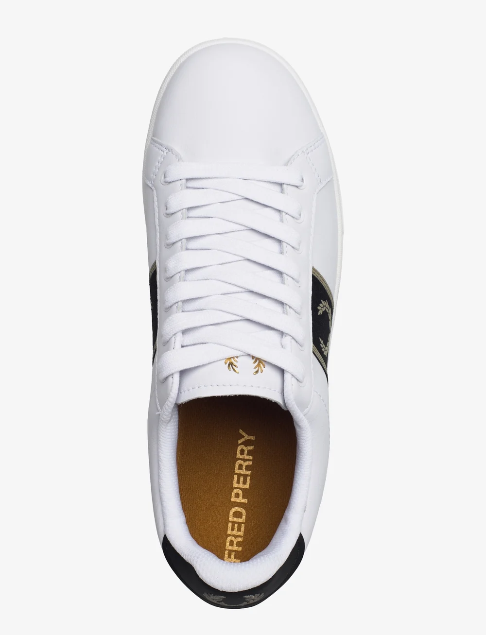Fred perry b721 canvas sales trainer with stripe logo crest