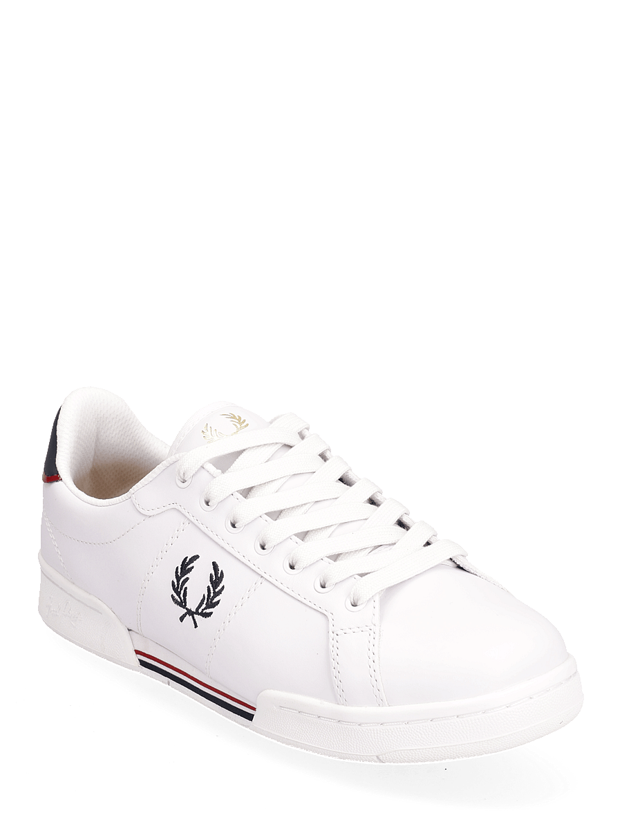 Fred Perry - B722 LEATHER - konfirmation - white/navy - 0
