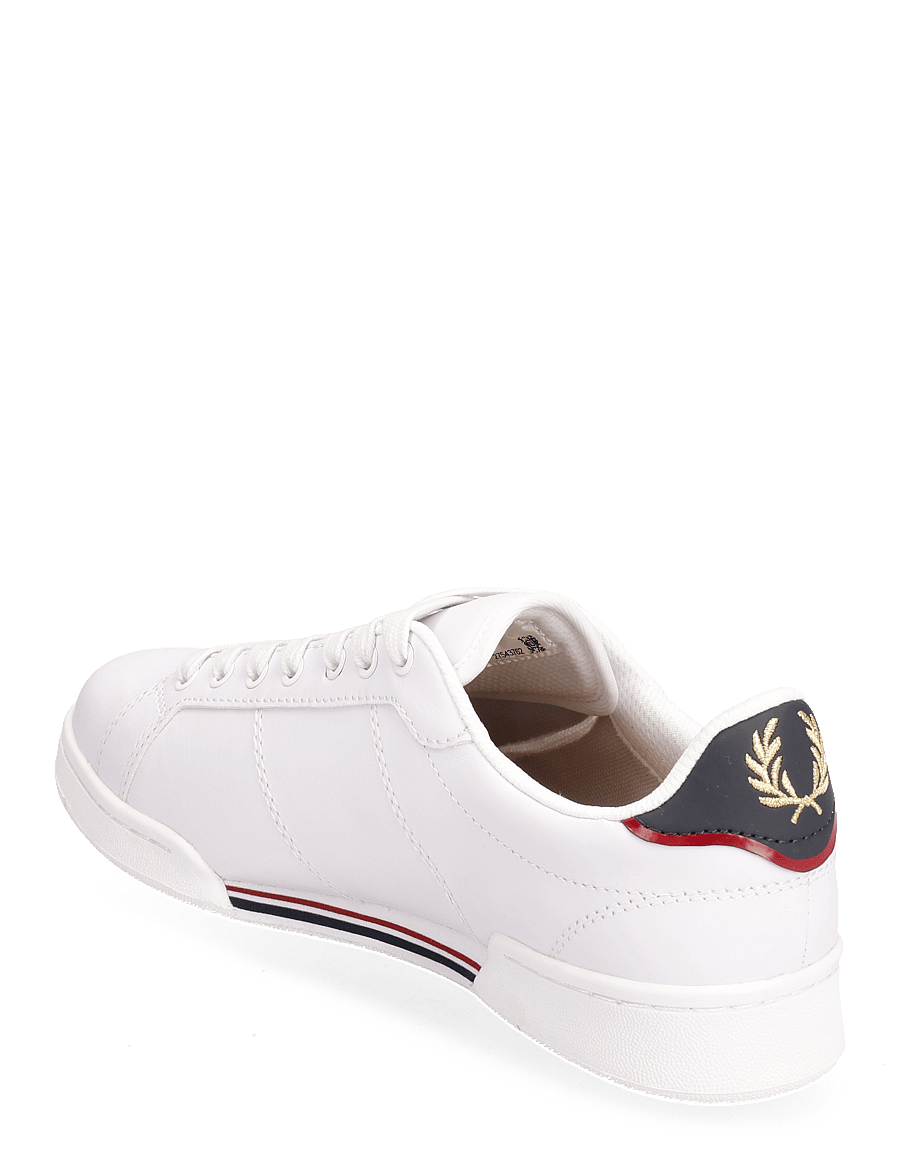 Fred Perry - B722 LEATHER - konfirmation - white/navy - 2