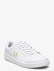 Fred Perry - B721 LEATHER - matalavartiset tennarit - white/m gold - 0