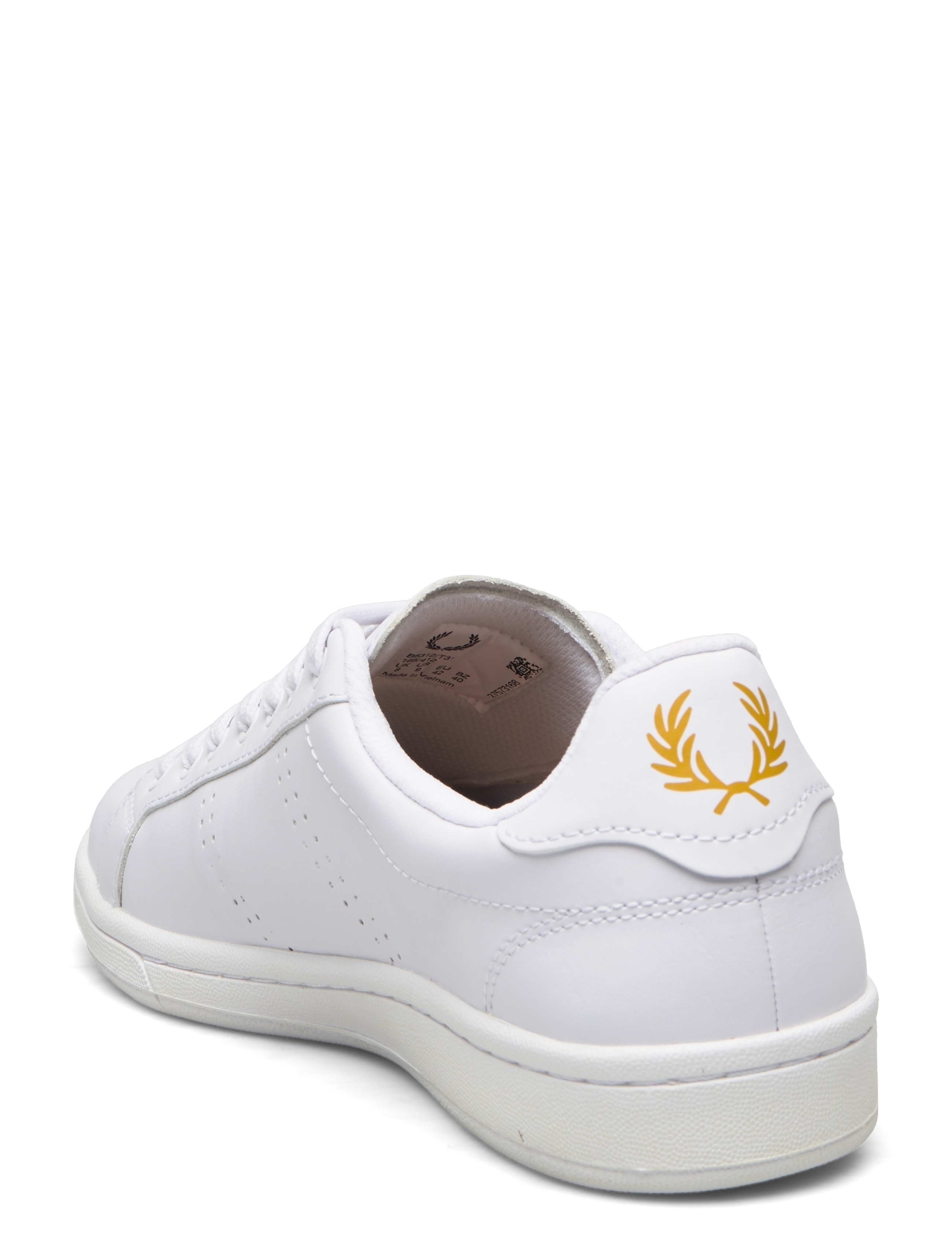 Fred Perry - B721 LEATHER - madala säärega tossud - white/m gold - 2