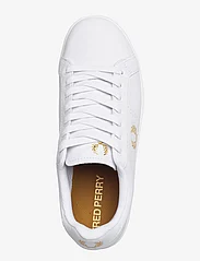 Fred Perry - B721 LEATHER - lav ankel - white/m gold - 3