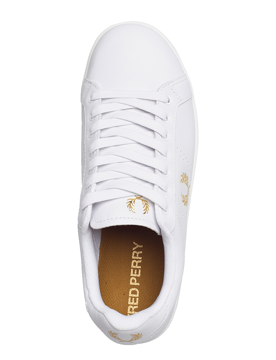 Fred Perry - B721 LEATHER - sneakers med lavt skaft - white/m gold - 3