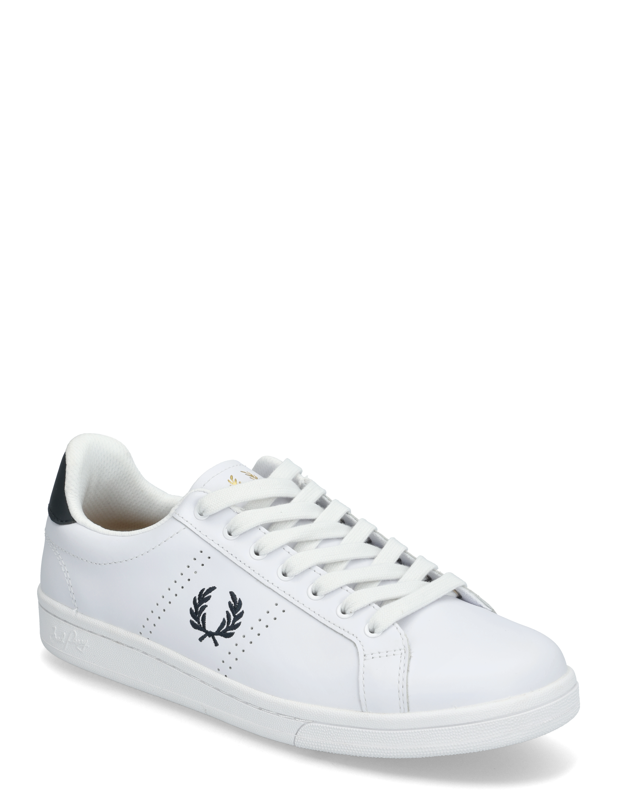 Fred Perry B721 LEATHER -  - WHITE/NAVY / white