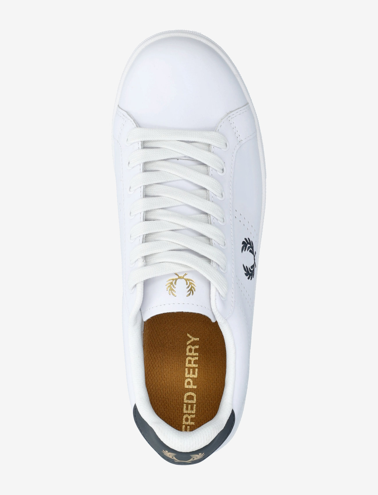 Fred Perry - B721 LEATHER - niedriger schnitt - white/navy - 3