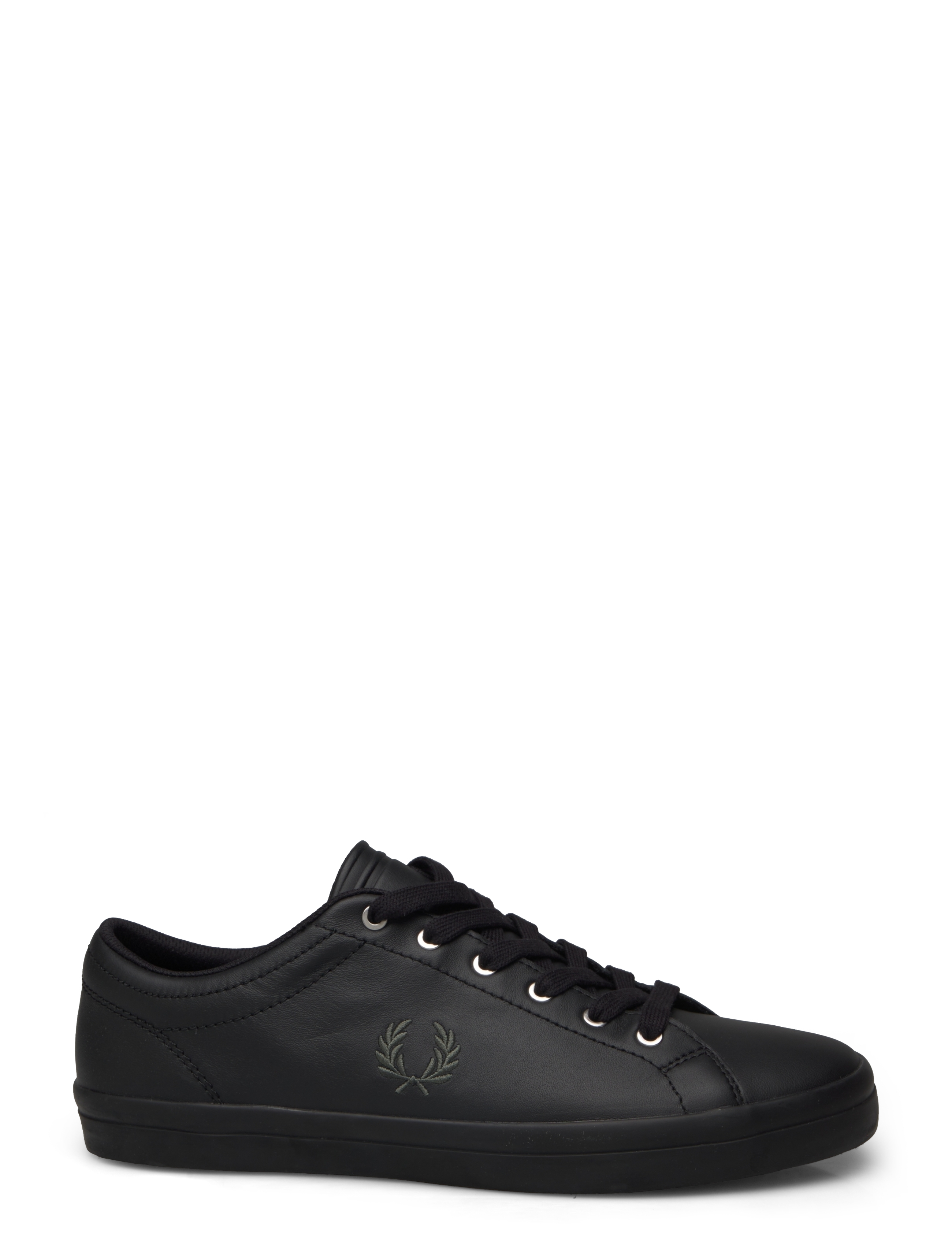 Fred Perry - BASELINE LEATHER - män - black/laurel w green - 1