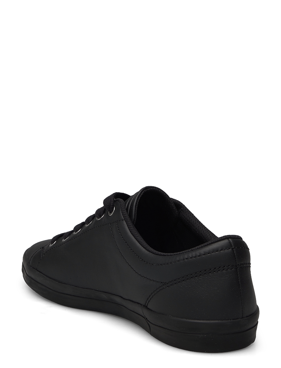 Fred Perry - BASELINE LEATHER - niedriger schnitt - black/laurel w green - 2