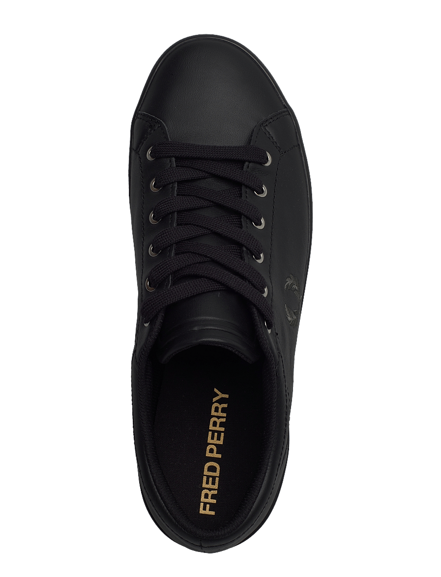 Fred Perry - BASELINE LEATHER - niedriger schnitt - black/laurel w green - 3