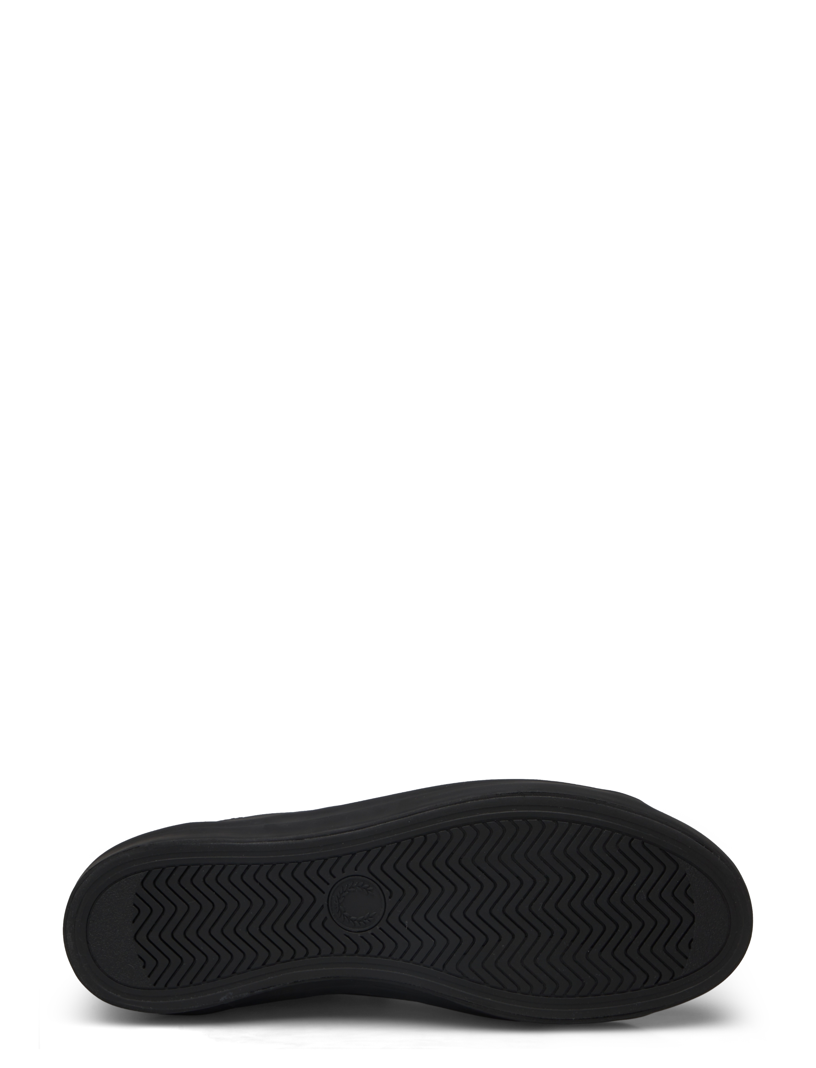 Fred Perry - BASELINE LEATHER - män - black/laurel w green - 4