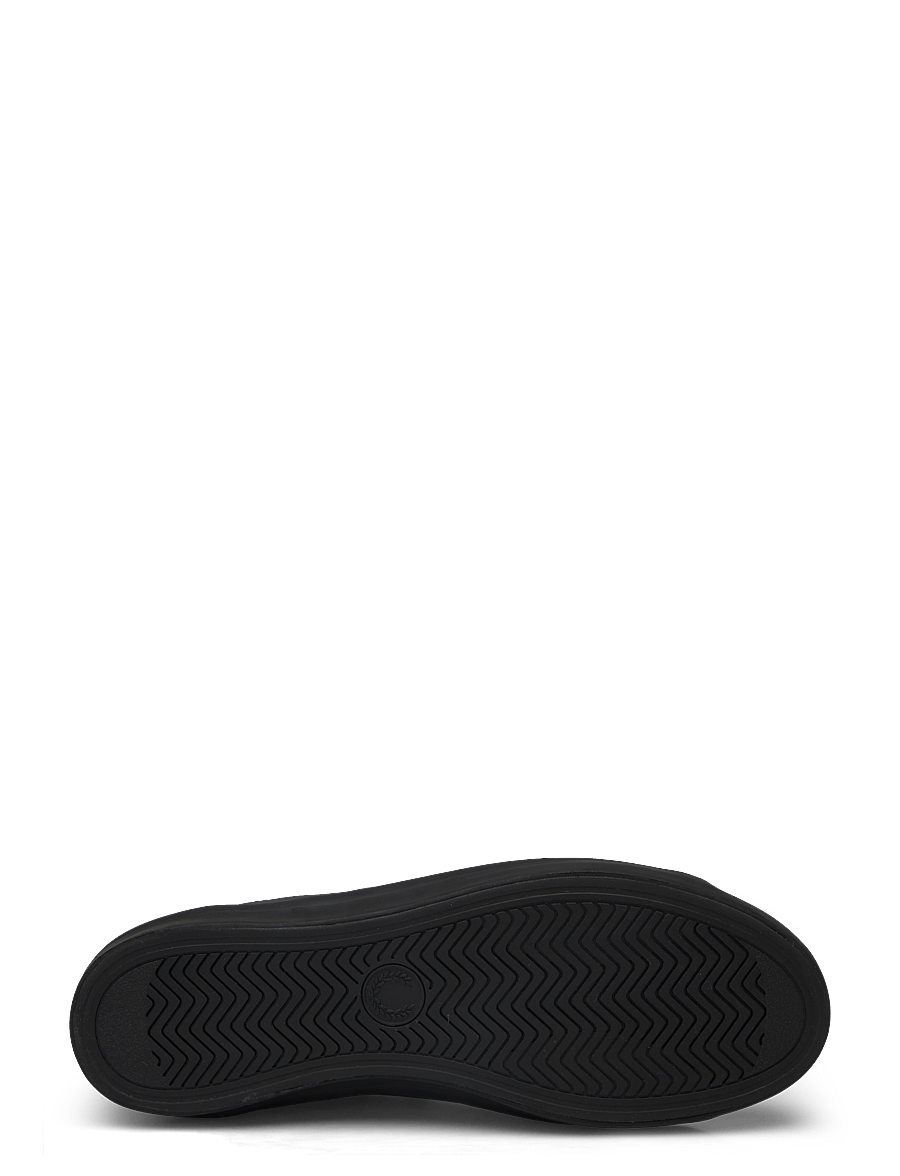 Fred Perry - BASELINE LEATHER - niedriger schnitt - black/laurel w green - 4