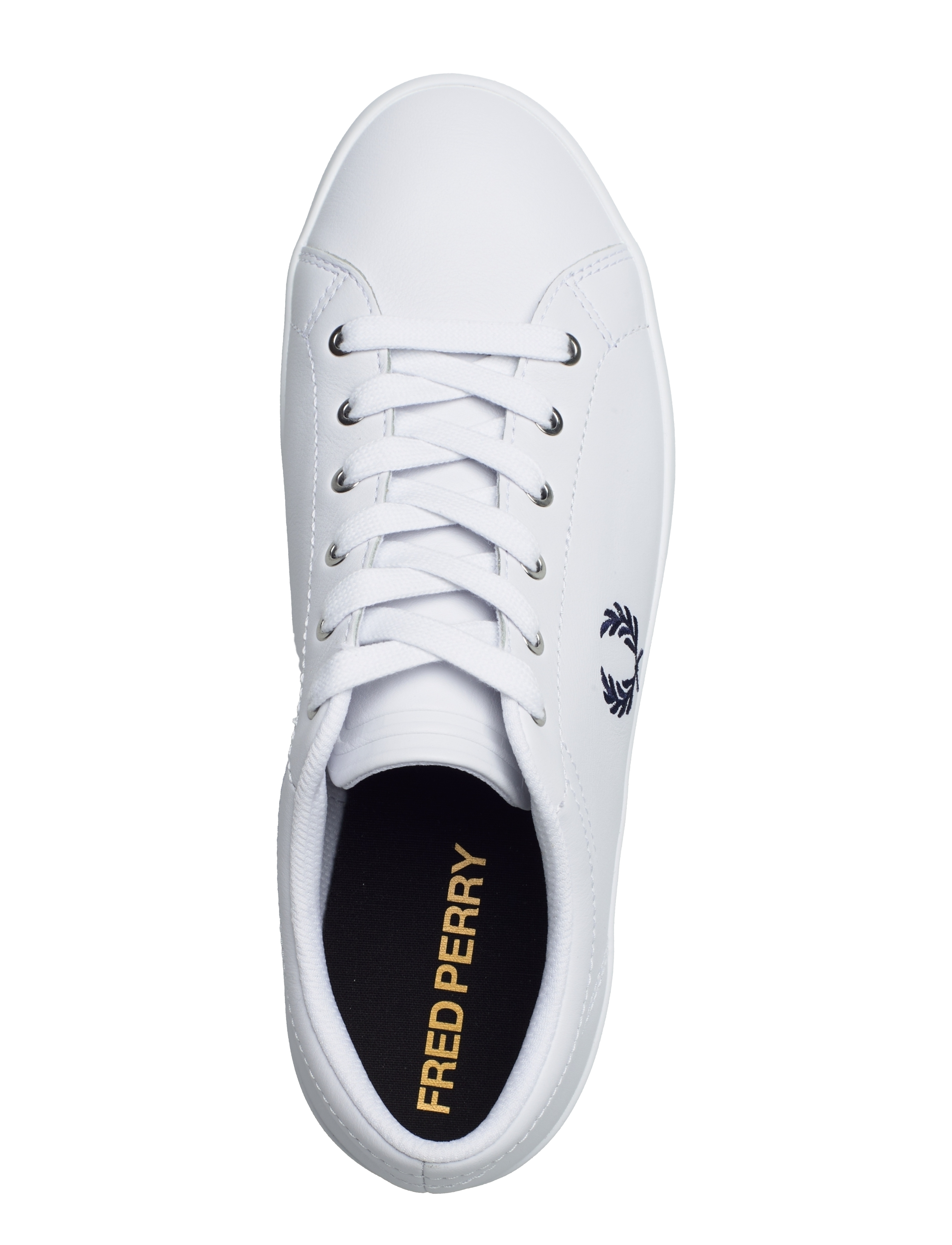 Fred Perry - BASELINE LEATHER - men - white/navy - 3