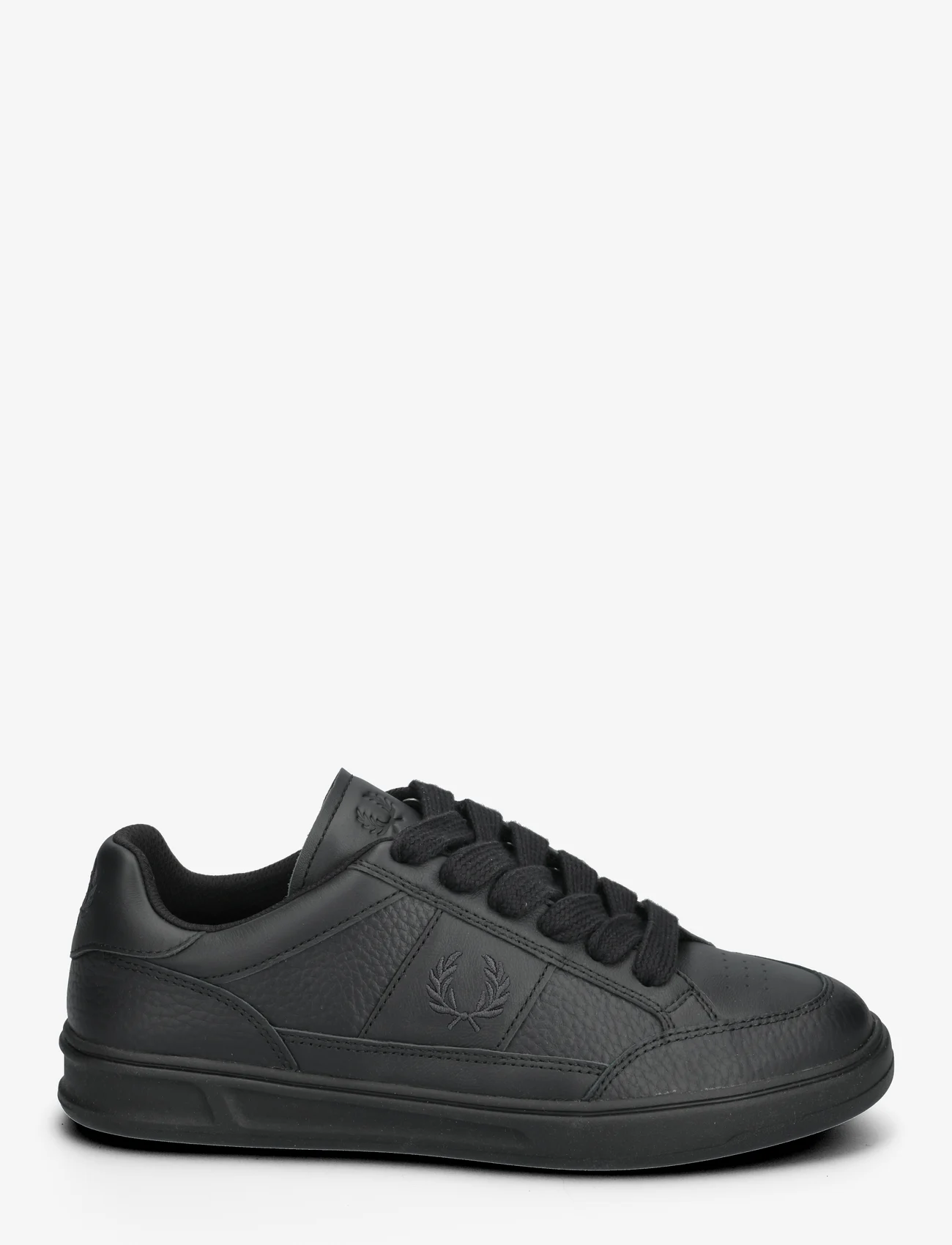 Fred Perry - B440 TEXTURED LEATHER - låga sneakers - black/anchorgrey - 1