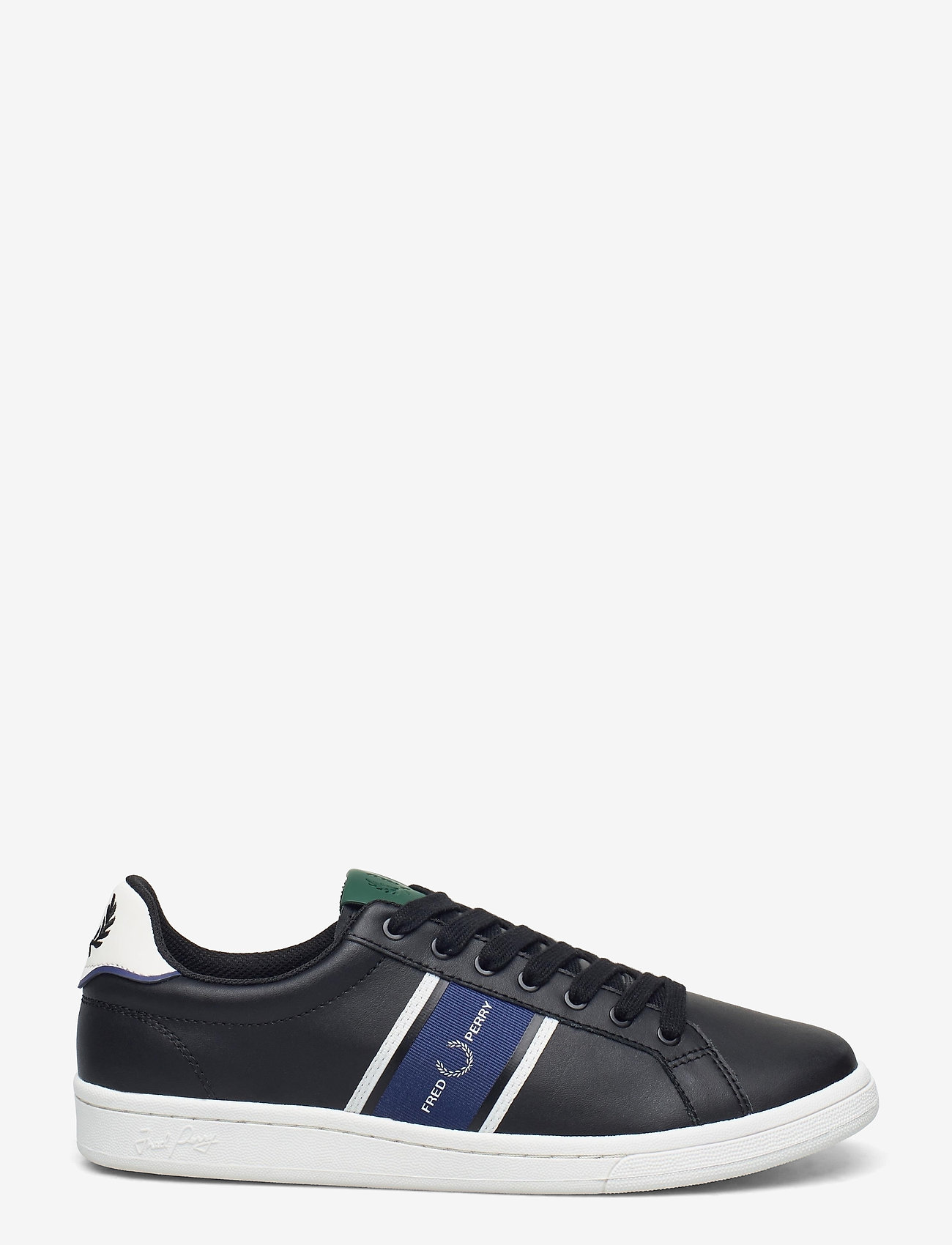 Fred Perry - B721 LTHR/WEBBING - black - 1