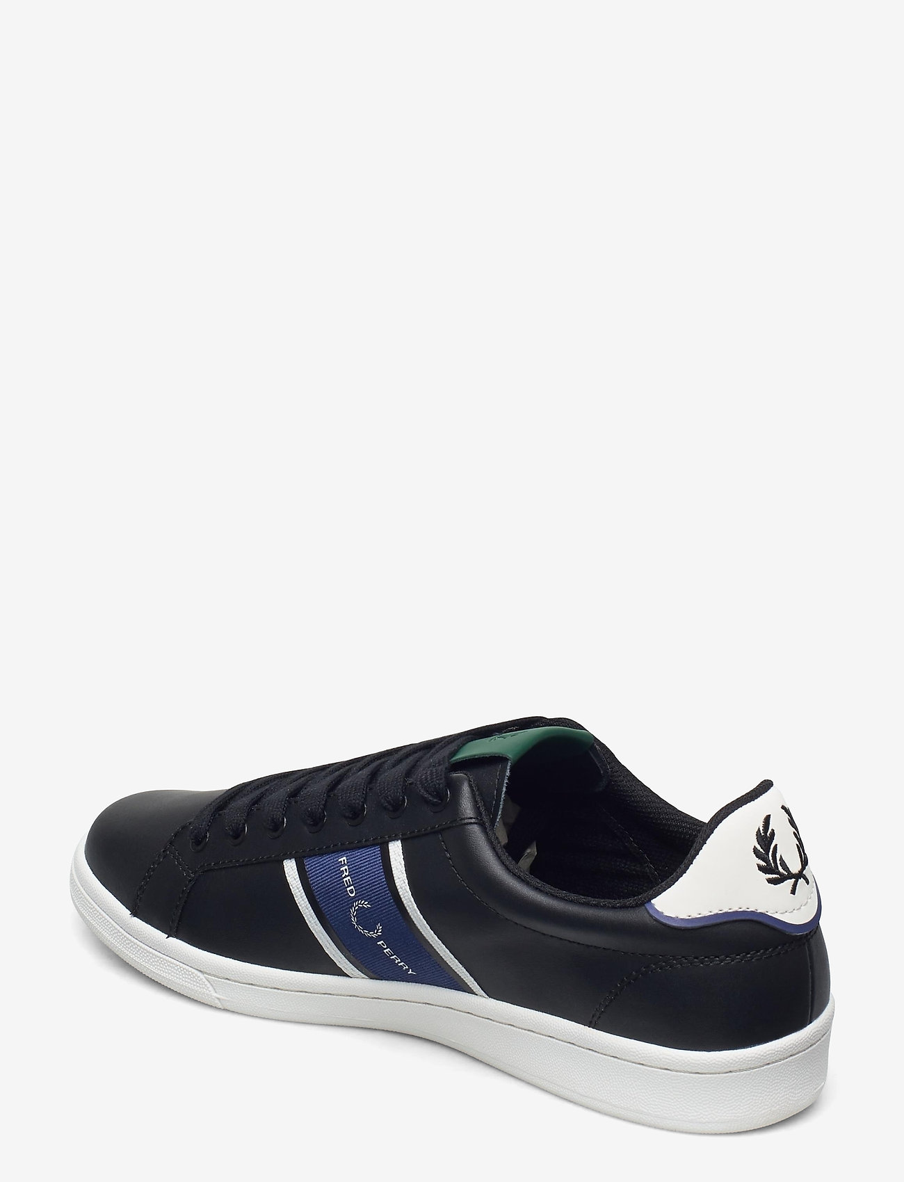 Fred Perry - B721 LTHR/WEBBING - black - 2