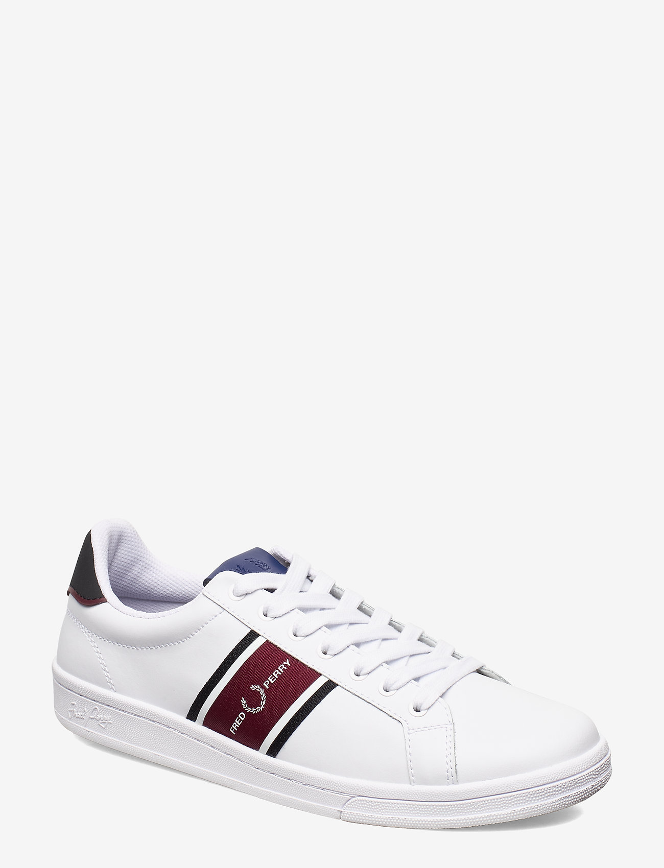 B721 LTHR/WEBBING - WHITE