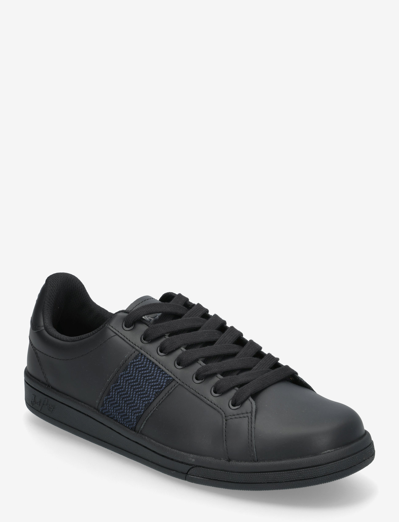 Fred Perry - B721 LTHR/TAPE DETAIL - niedriger schnitt - black - 0