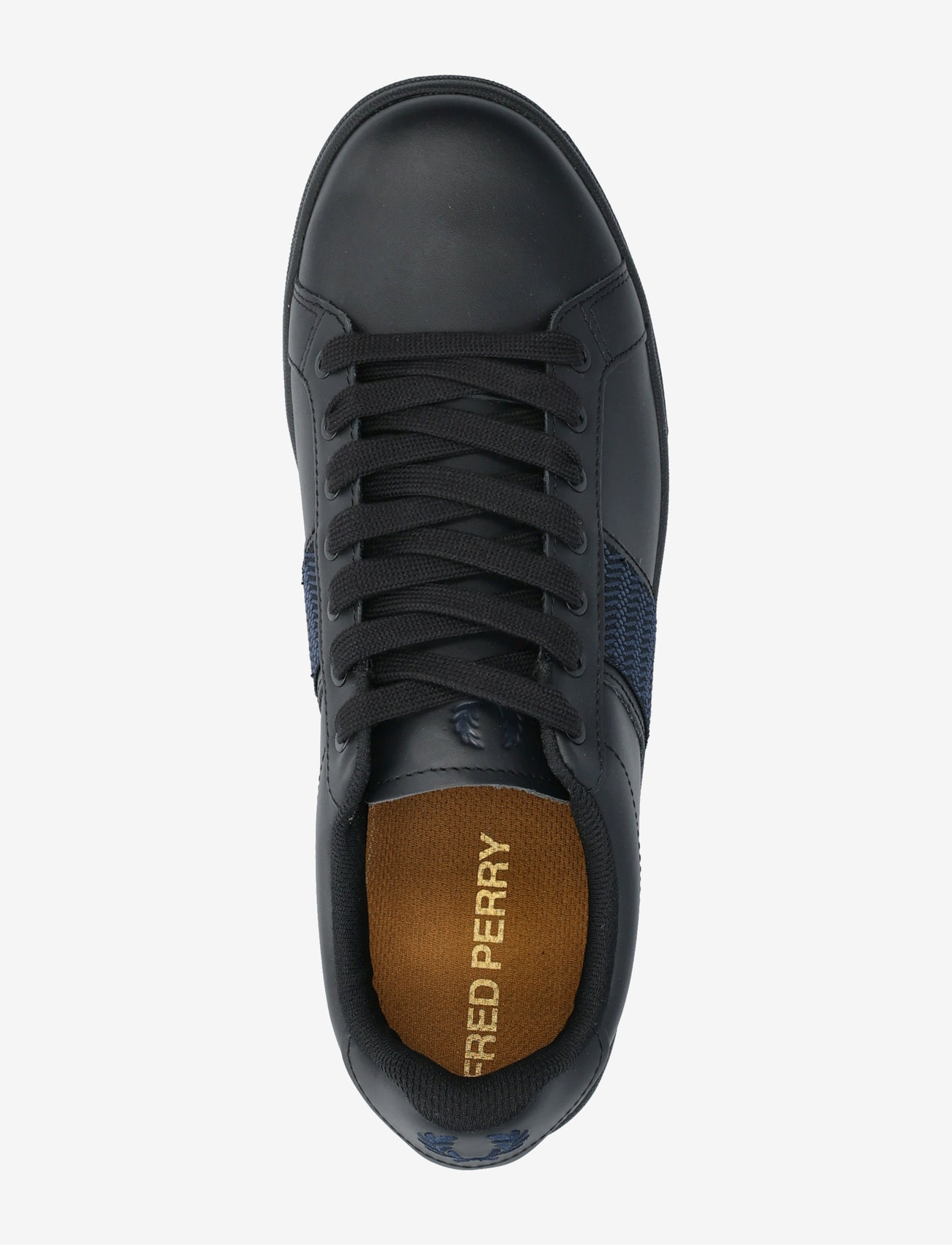 Fred Perry - B721 LTHR/TAPE DETAIL - niedriger schnitt - black - 3