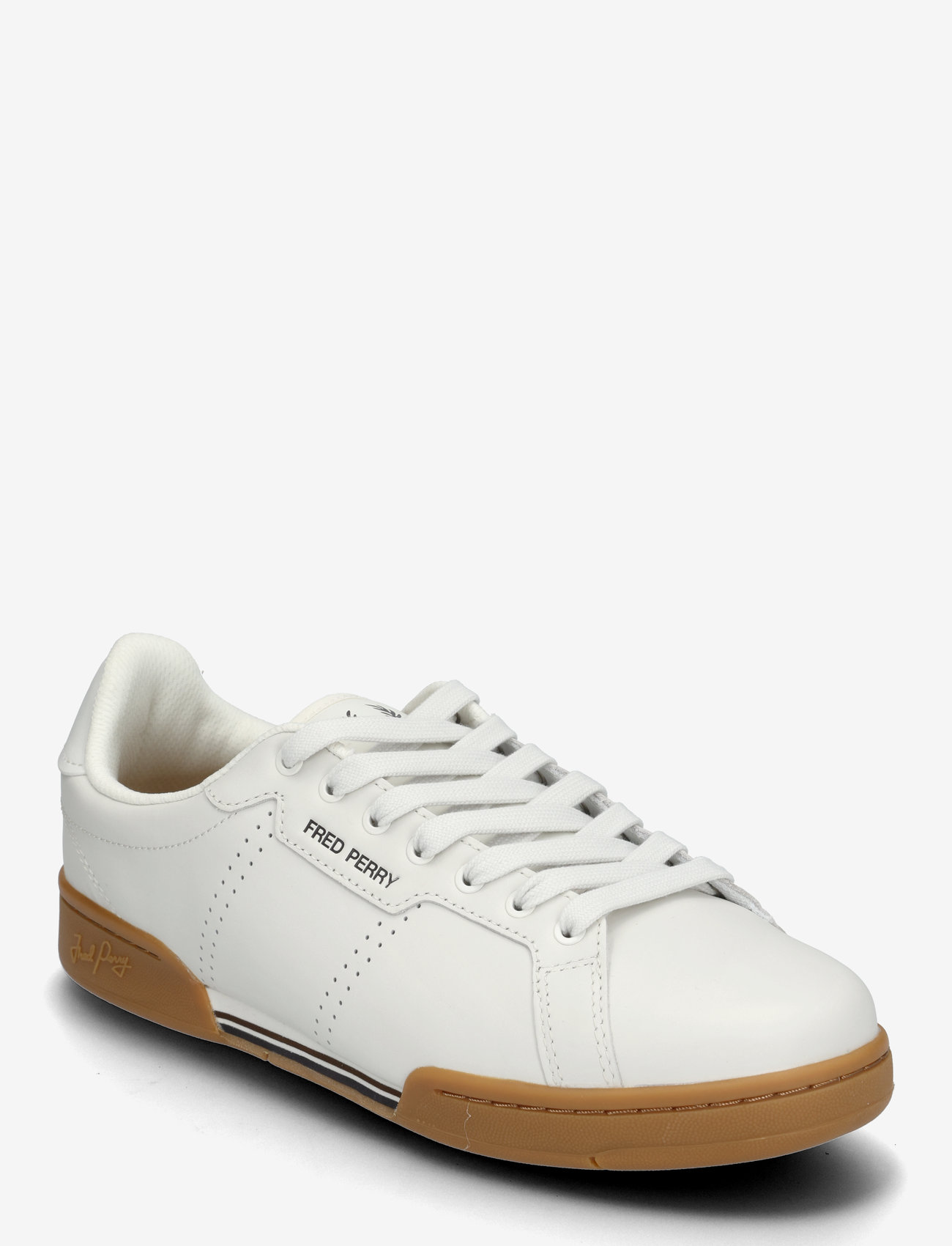 Fred Perry - B722 LTHR / BRANDED - niedriger schnitt - porc/brnt tobaco - 0