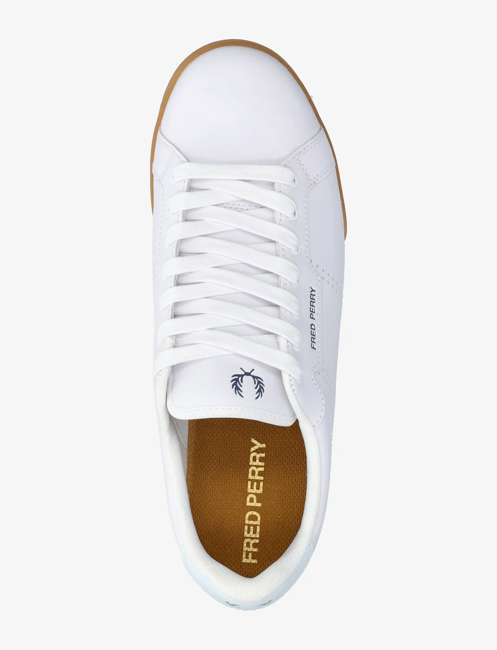 Fred Perry - B722 LTHR / BRANDED - niedriger schnitt - white - 3