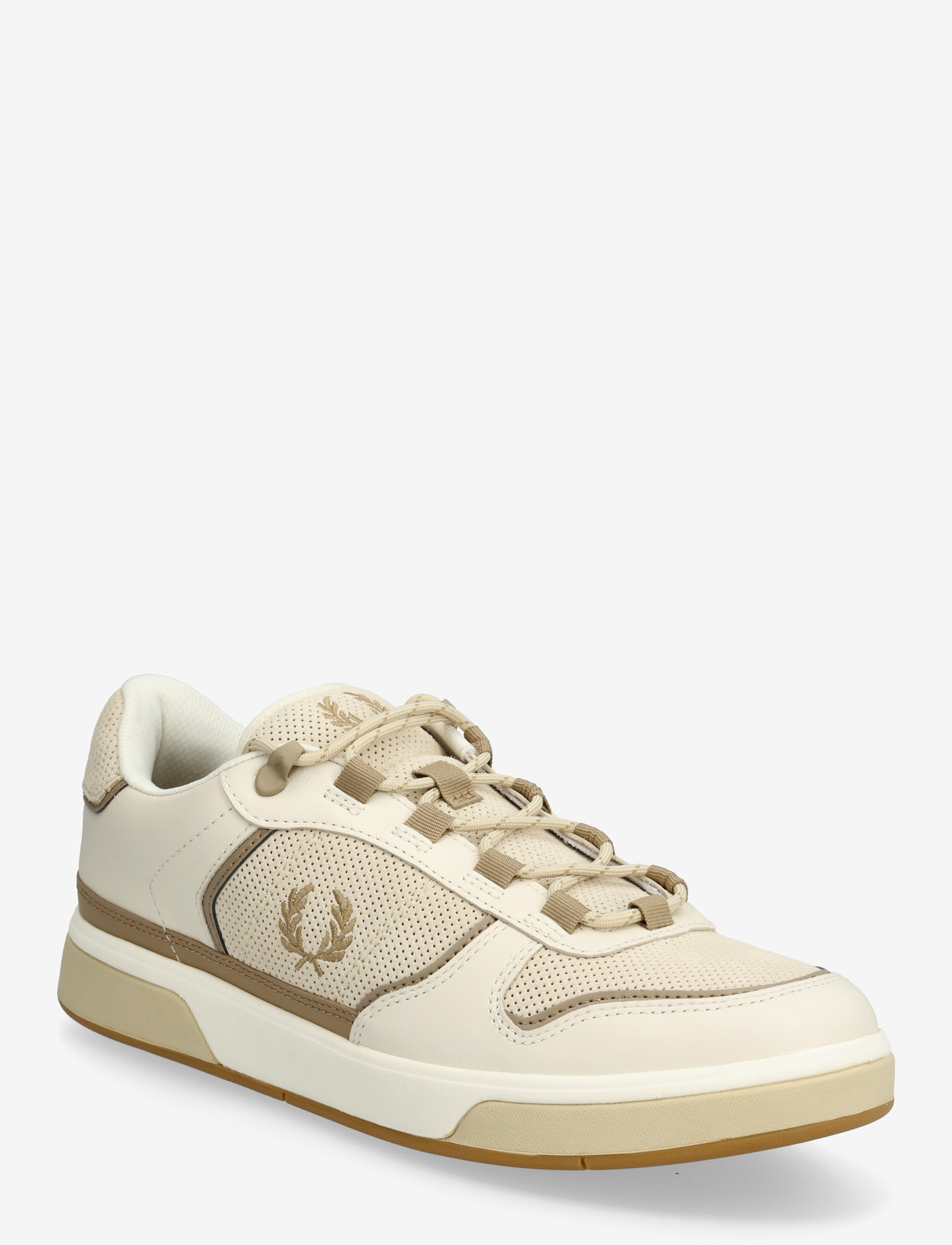 Fred Perry - B300 PERF SUEDE/LTHR - ecru/warm stone - 0