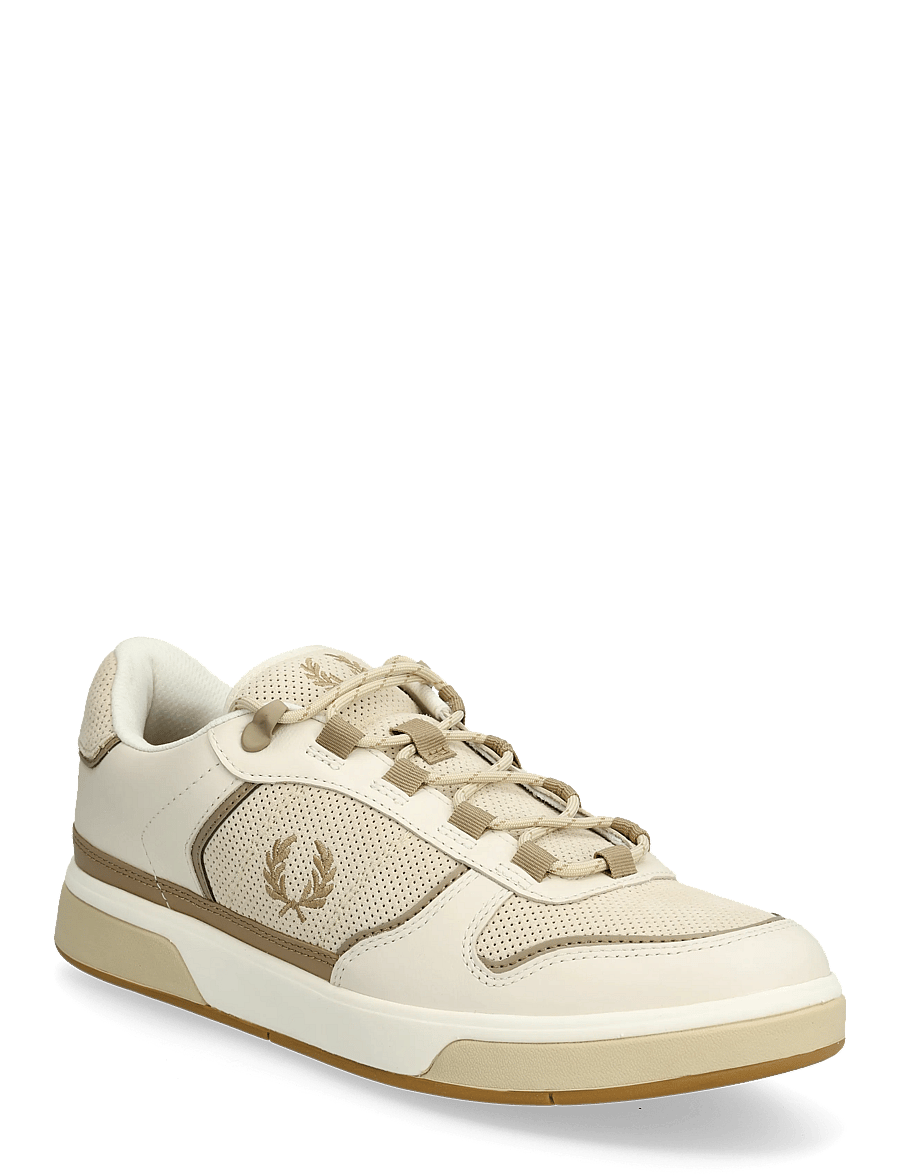 Fred Perry - B300 PERF SUEDE/LTHR - lave sneakers - ecru/warm stone - 0