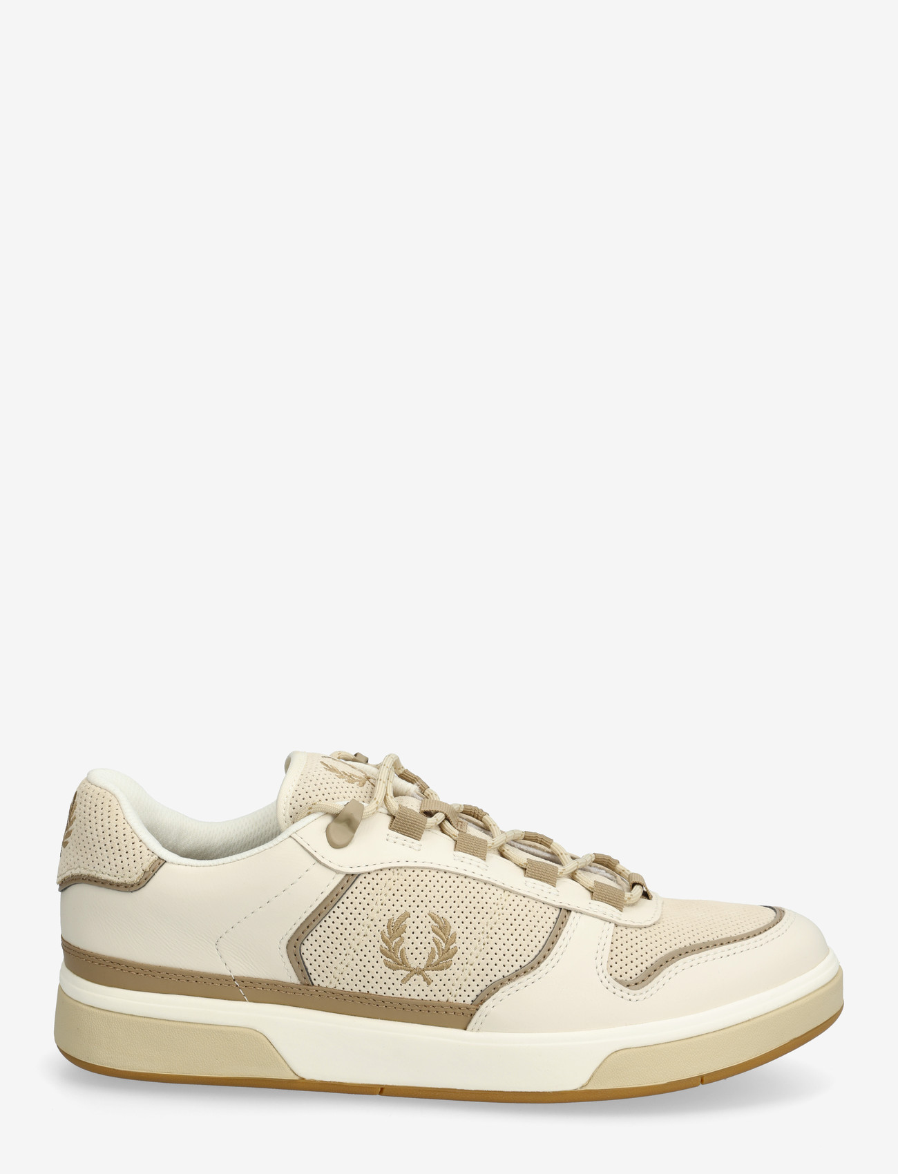Fred Perry - B300 PERF SUEDE/LTHR - ecru/warm stone - 1