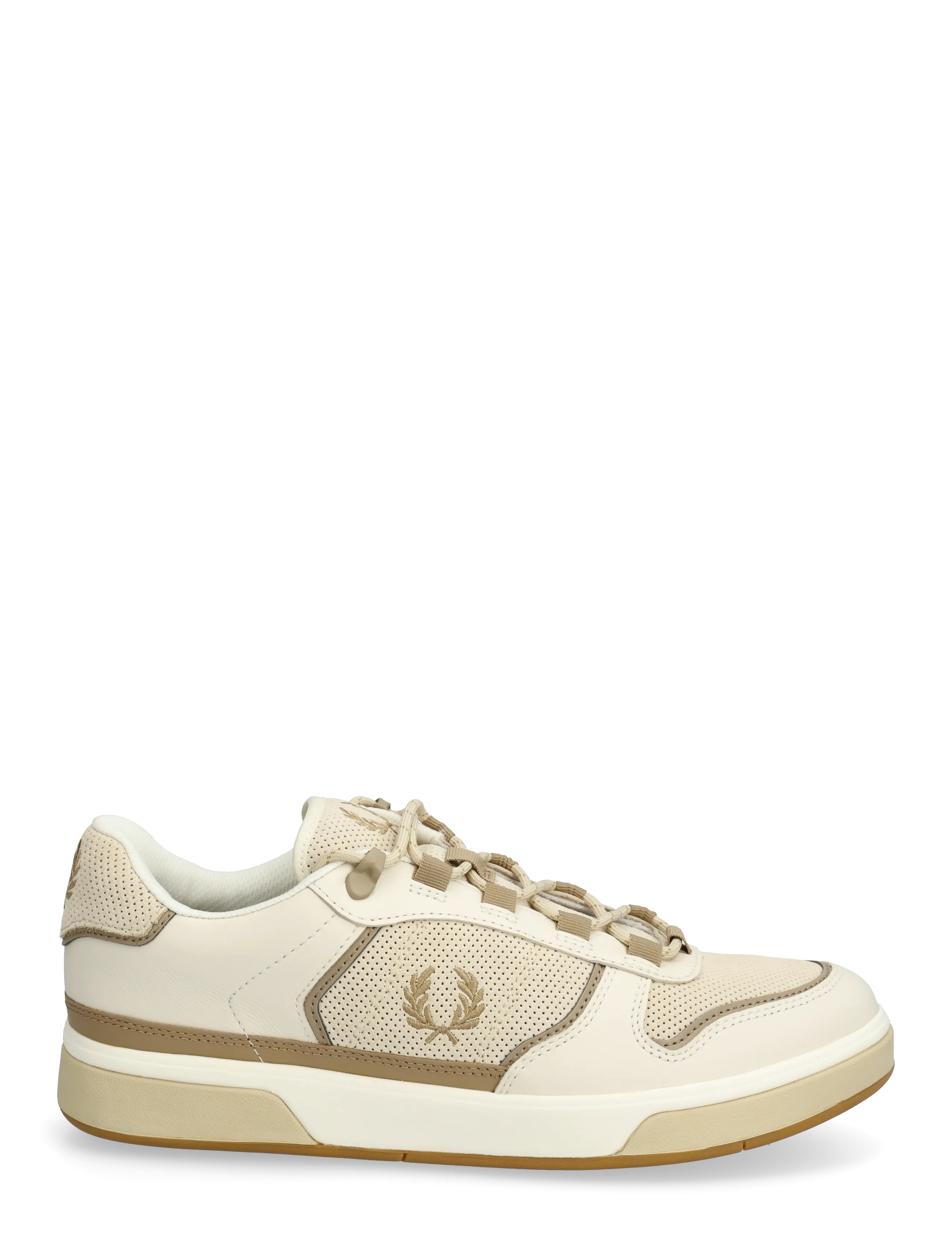 Fred Perry - B300 PERF SUEDE/LTHR - vyrams - ecru/warm stone - 1