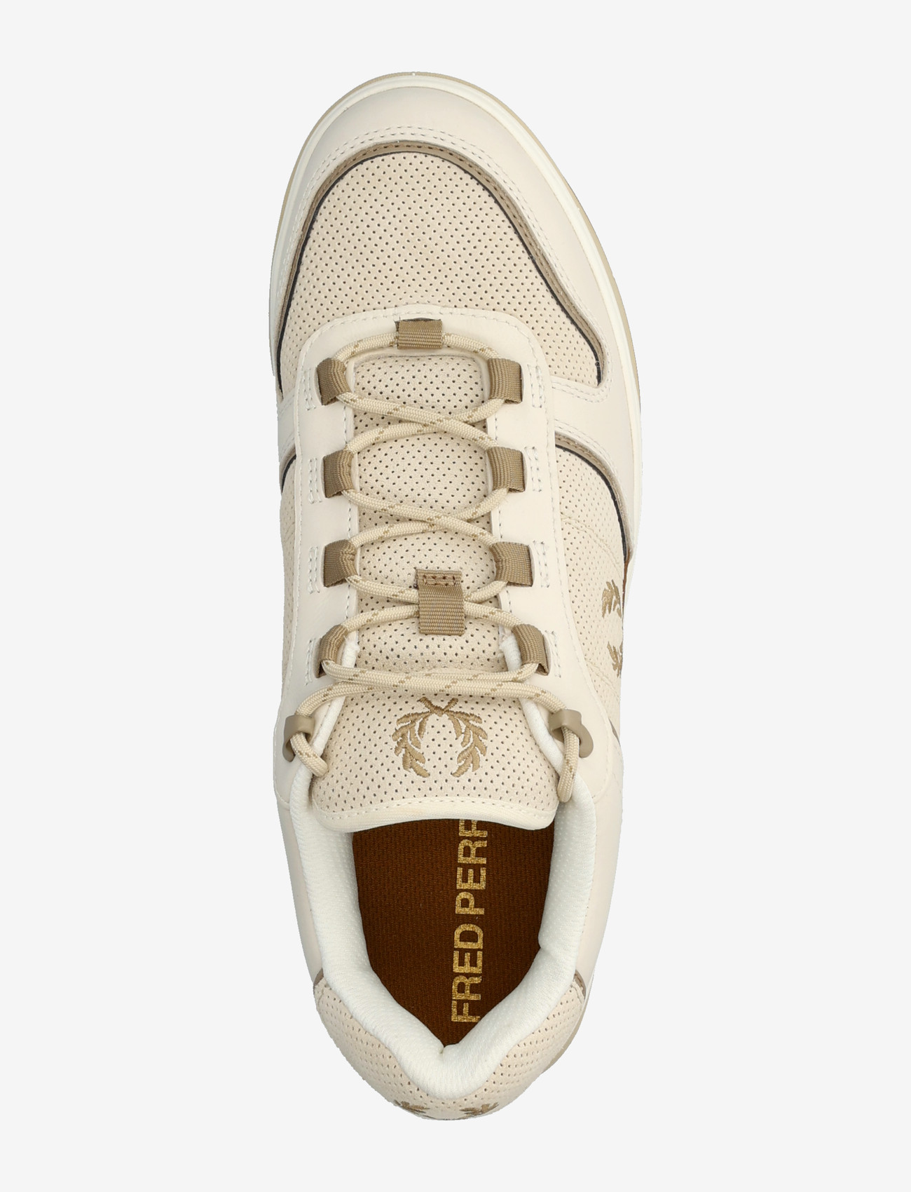 Fred Perry - B300 PERF SUEDE/LTHR - ecru/warm stone - 3
