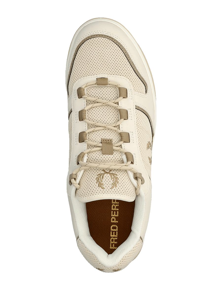 Fred Perry - B300 PERF SUEDE/LTHR - lave sneakers - ecru/warm stone - 3