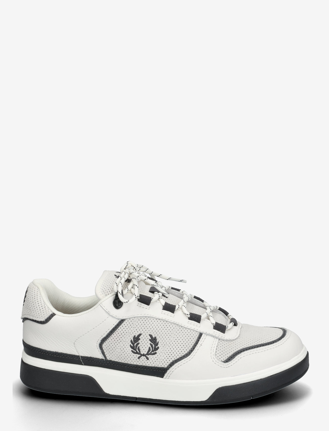Fred Perry - B300 PERF SUEDE/LTHR - white/anchor gry - 1