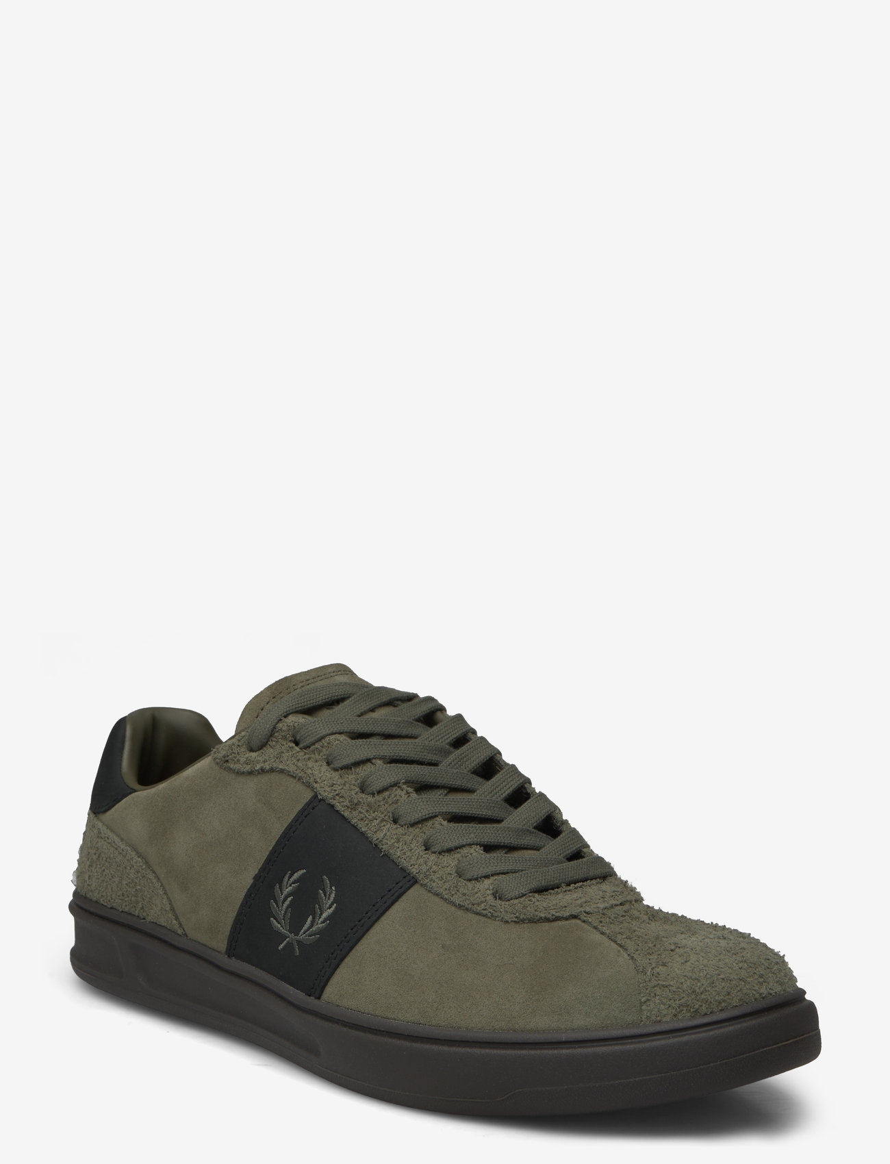 Fred Perry - B4 SUEDE - låga sneakers - laurel w green/limestone - 0