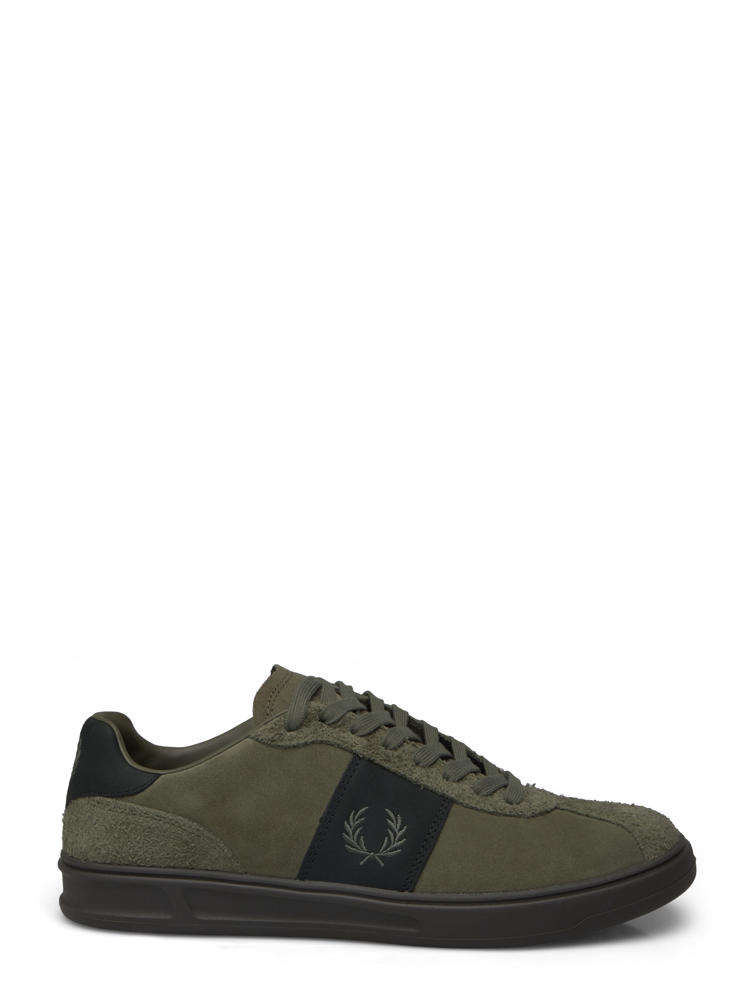 Fred Perry - B4 SUEDE - laurel w green/limestone - 1