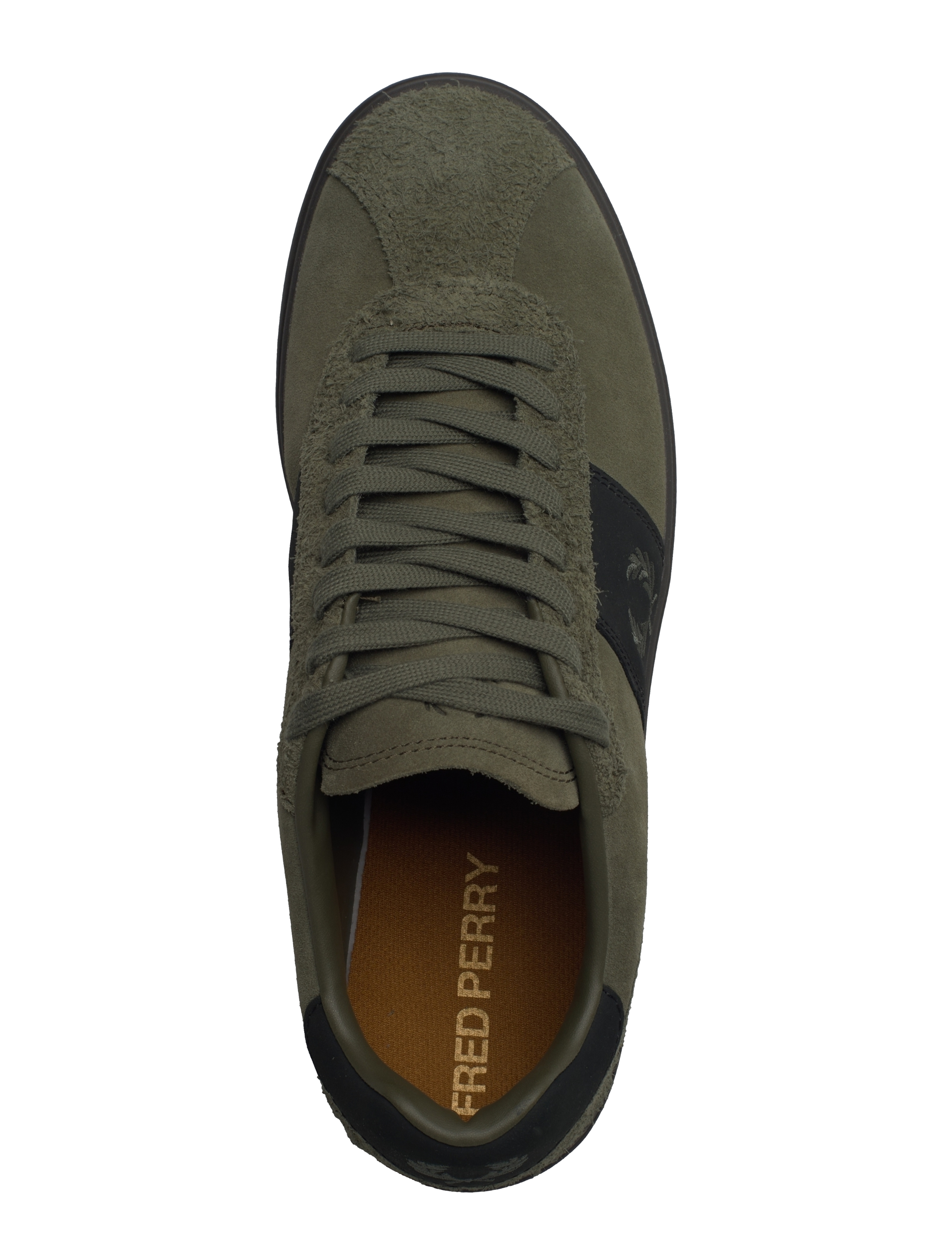 Fred Perry - B4 SUEDE - laurel w green/limestone - 3