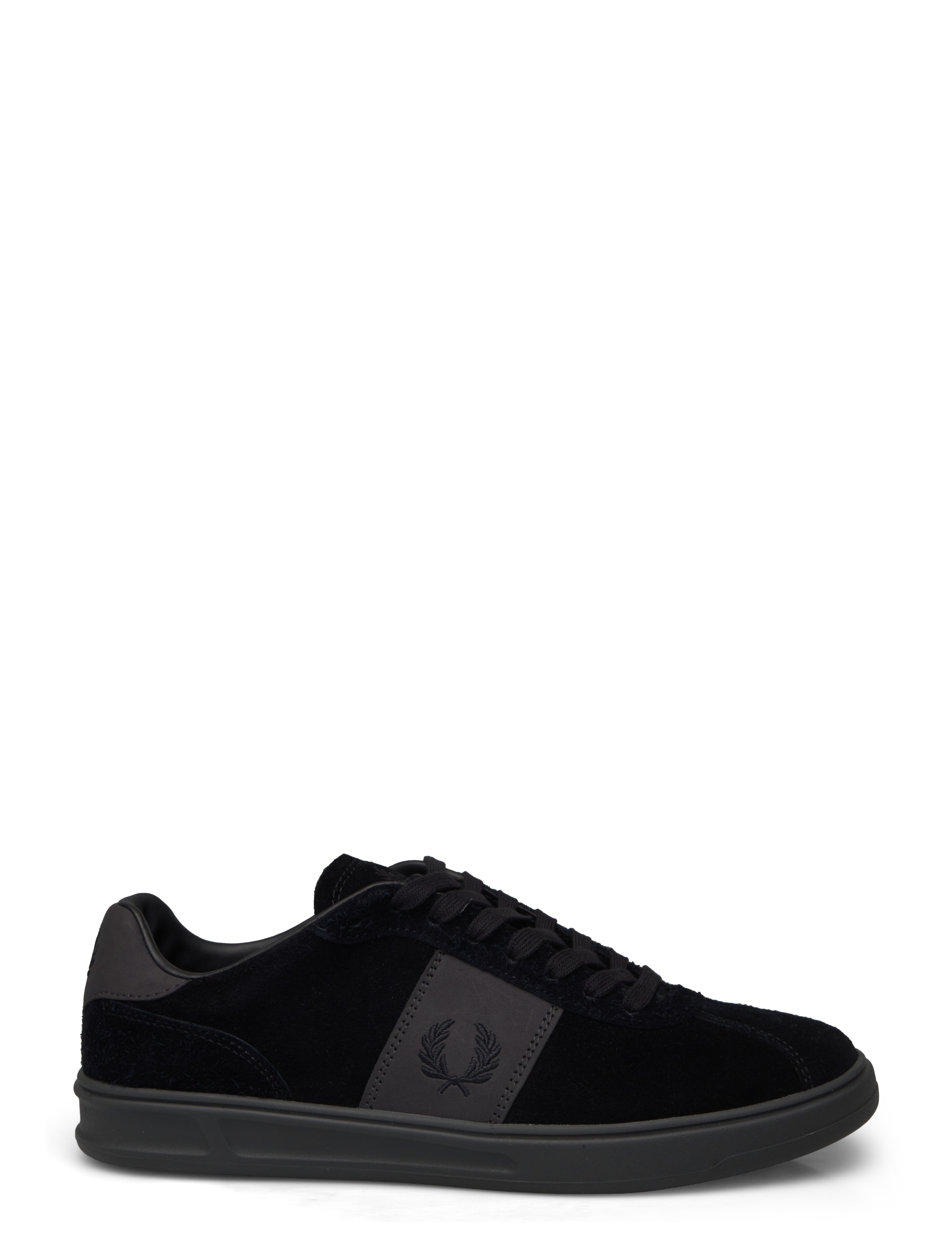 Fred Perry - B4 SUEDE - black / anchor grey - 1