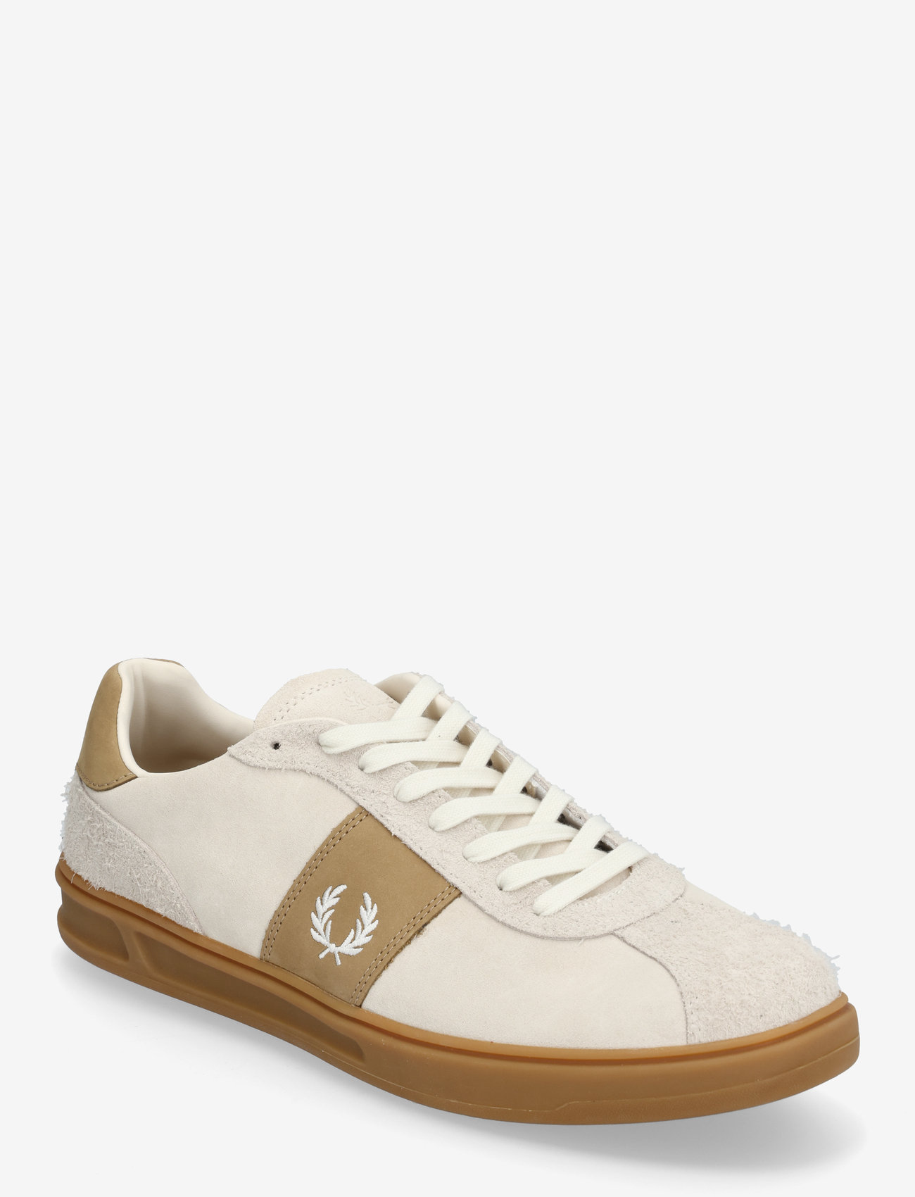 Fred Perry - B4 SUEDE - lave sneakers - ecru / snow white - 0