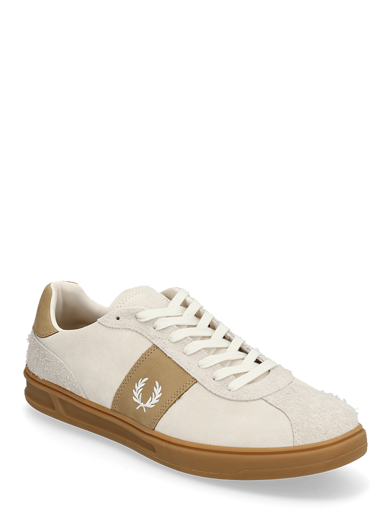 Fred Perry - B4 SUEDE - lave sneakers - ecru / snow white - 0