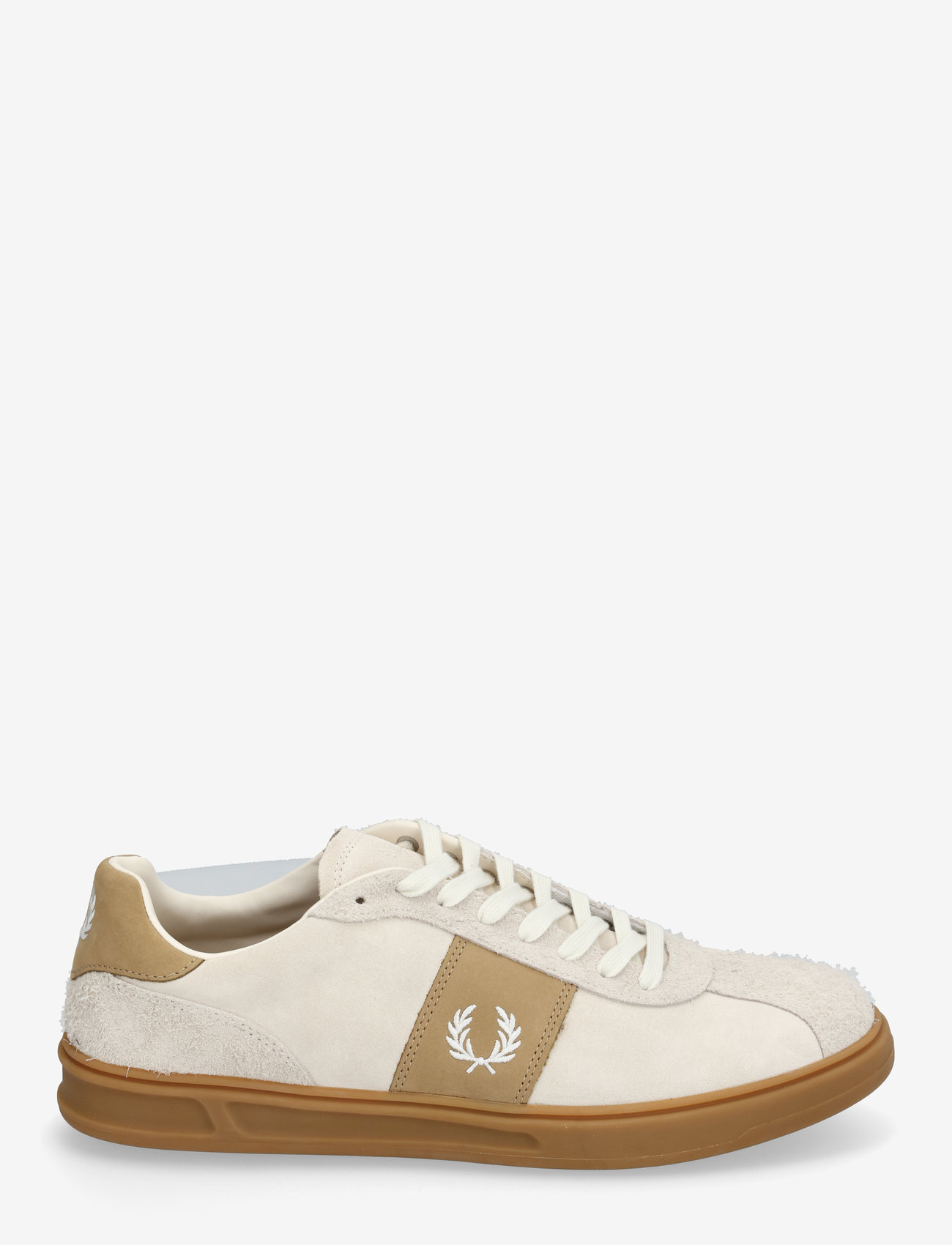 Fred Perry - B4 SUEDE - lave sneakers - ecru / snow white - 1