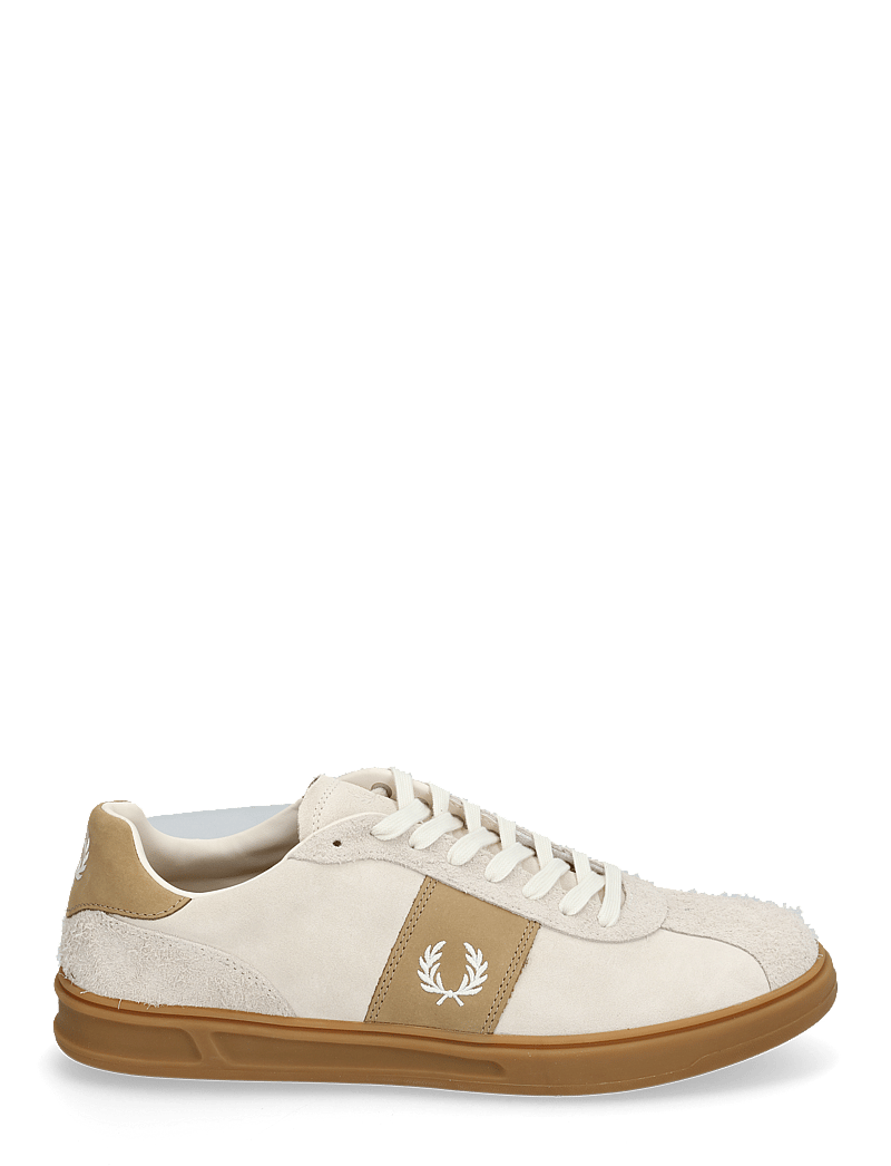 Fred Perry - B4 SUEDE - lave sneakers - ecru / snow white - 1