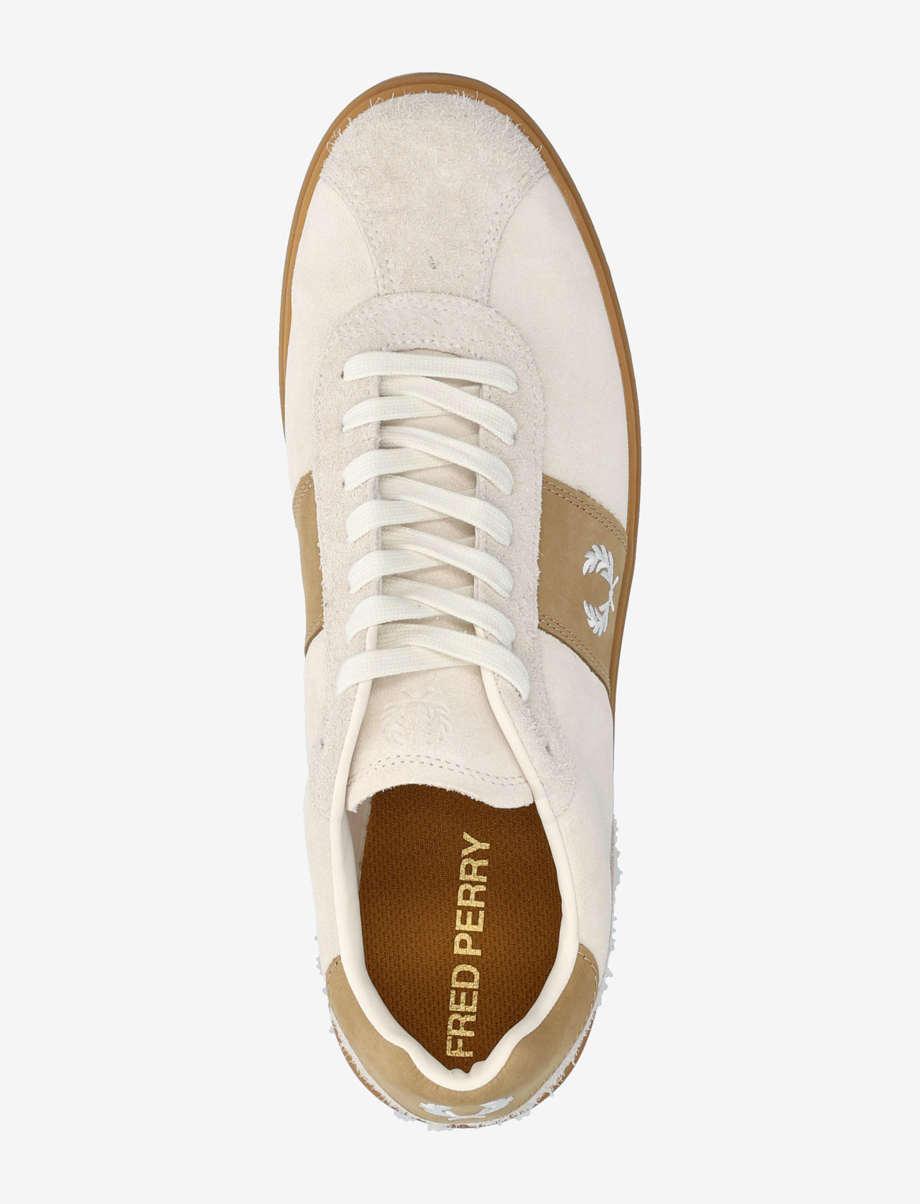 Fred Perry - B4 SUEDE - lave sneakers - ecru / snow white - 3