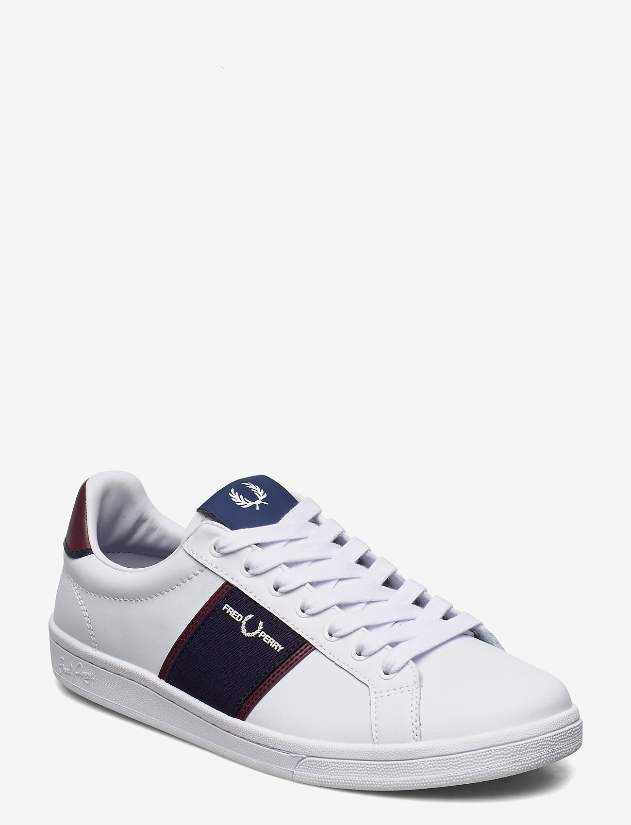 Fred Perry - B721 LTHR /MICROFIBRE - white - 0