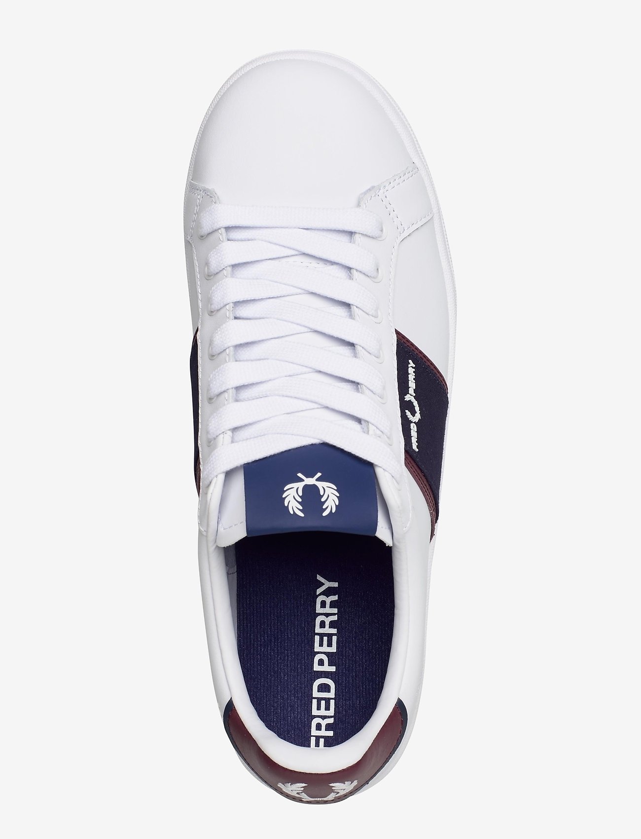 Fred Perry - B721 LTHR /MICROFIBRE - white - 3