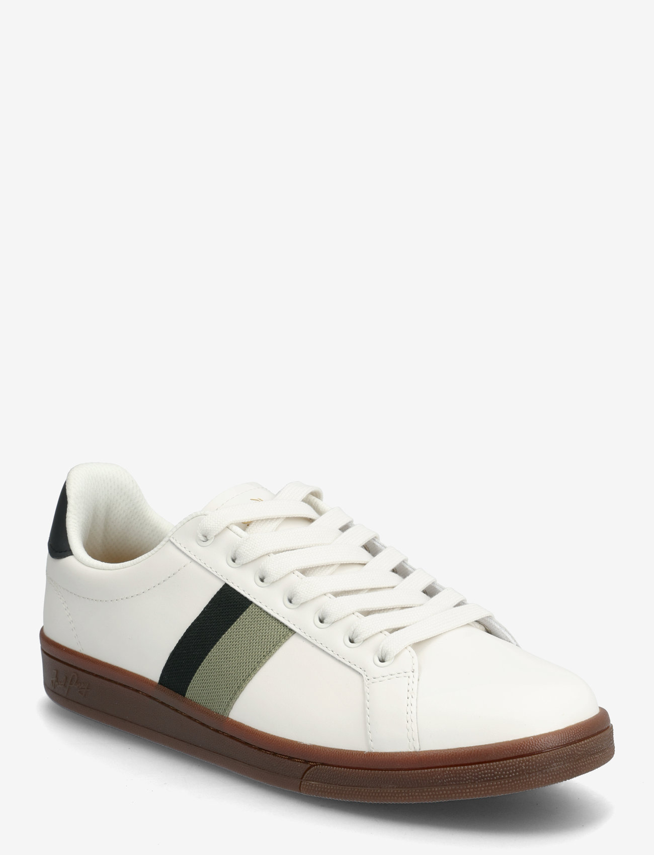 Fred Perry - B721 LTHR/TAPE DETAIL - low tops - light ecru - 0