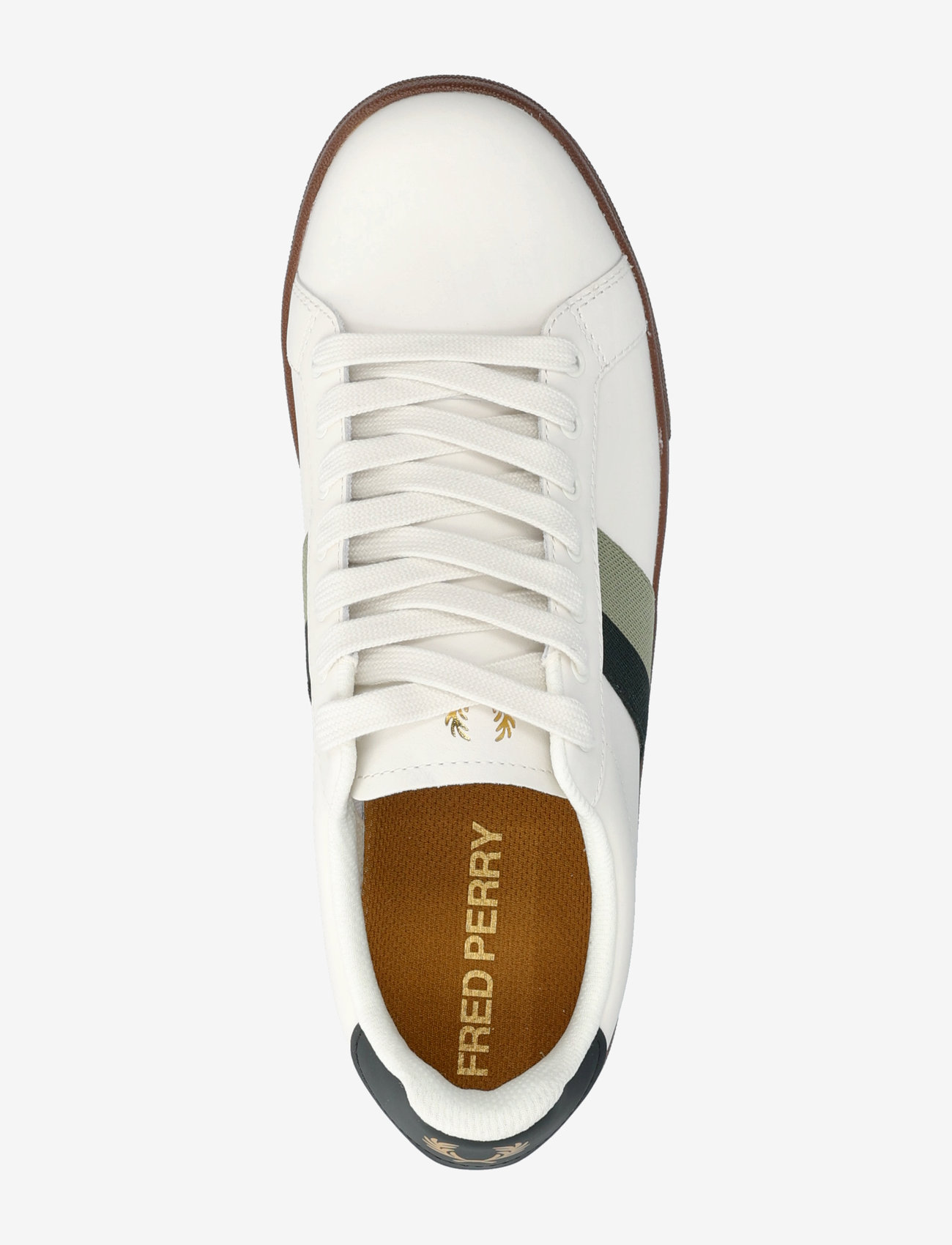 Fred Perry - B721 LTHR/TAPE DETAIL - low tops - light ecru - 3