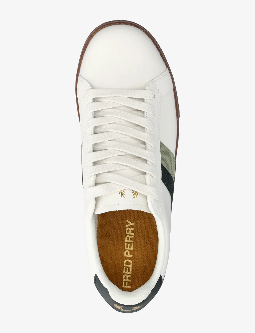 Fred Perry - B721 LTHR/TAPE DETAIL - niedriger schnitt - light ecru - 3