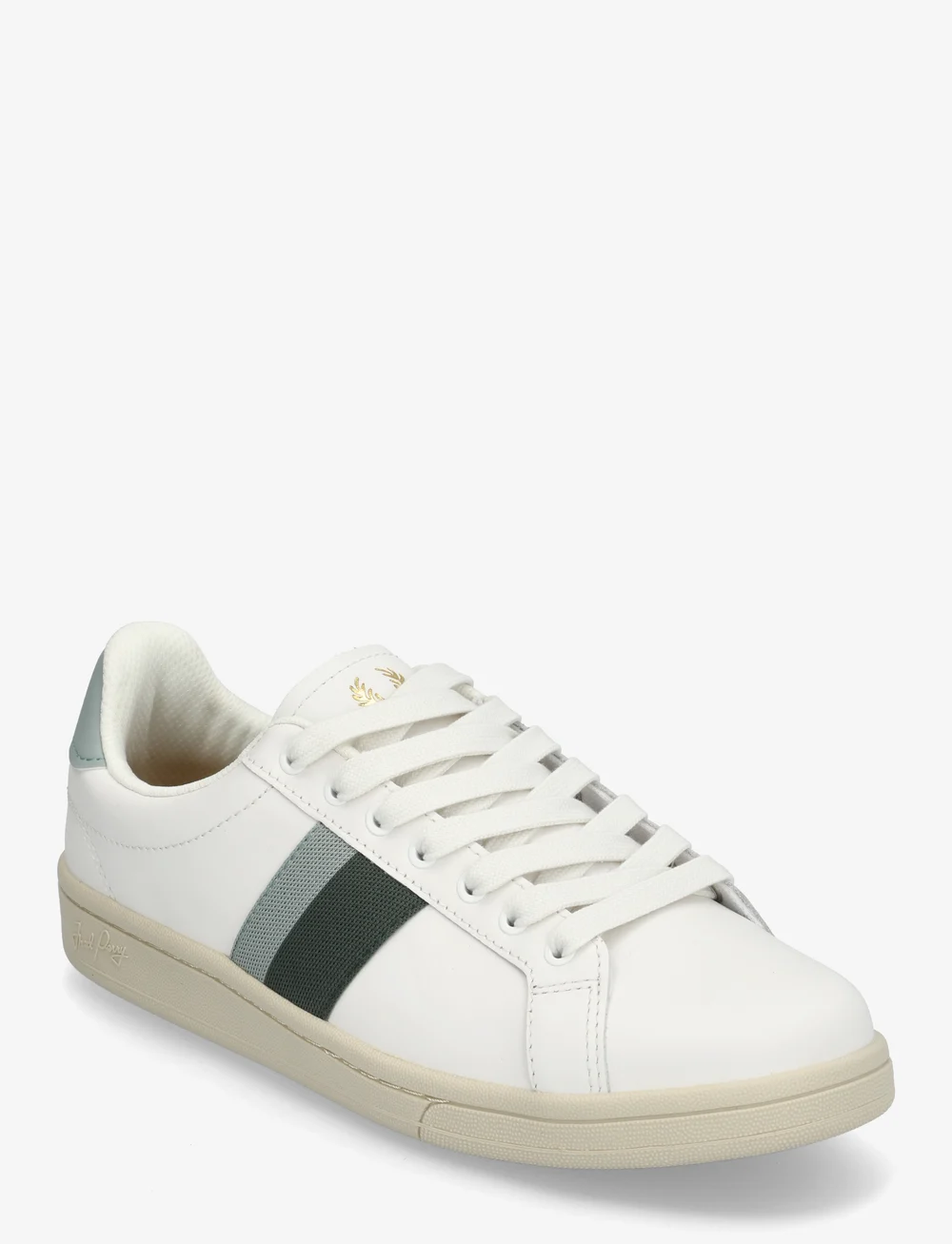 Fred Perry - B721 LTHR/TAPE DETAIL - niedriger schnitt - snow white - 0